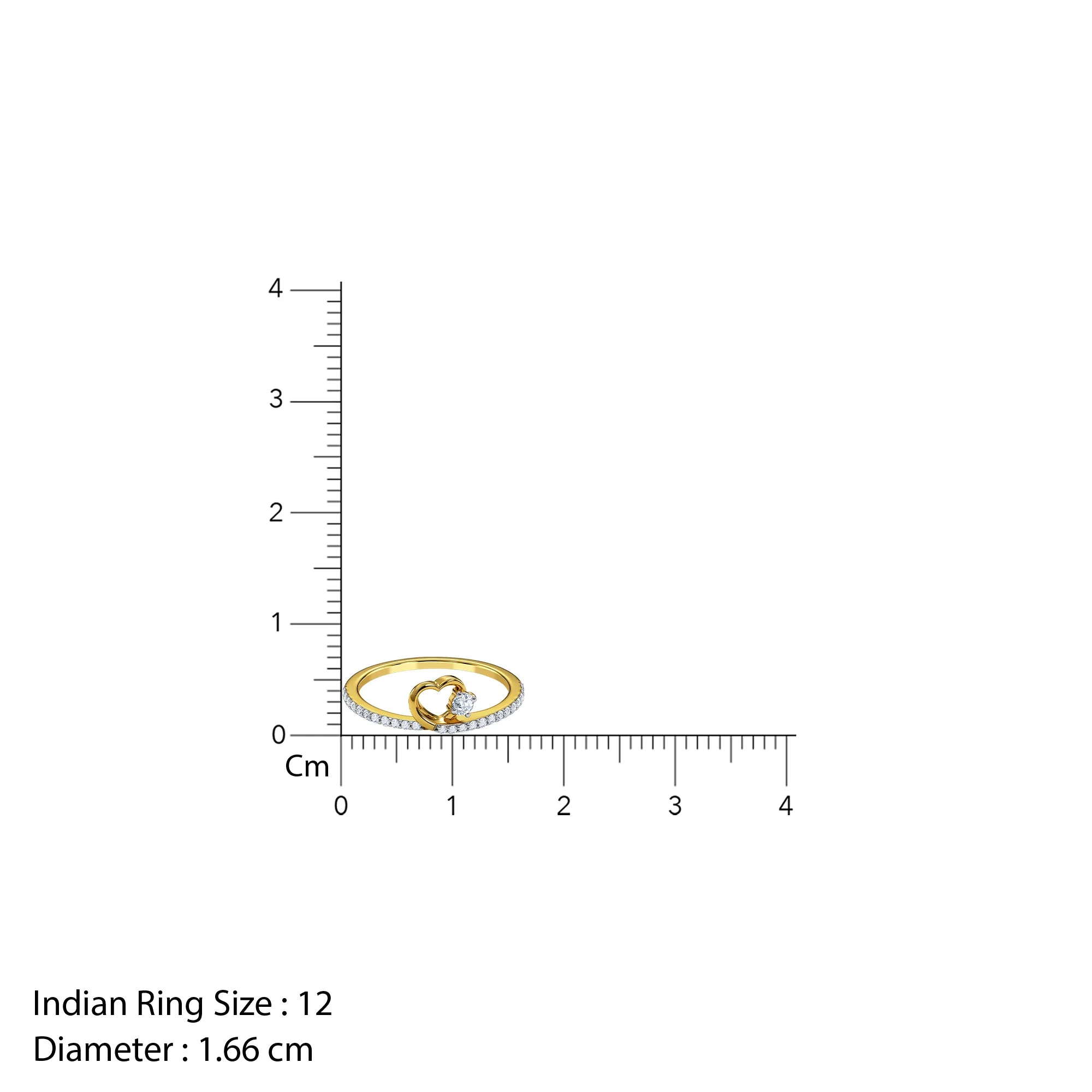 Gold Passionate Love Lab Grown Diamond Ring (Size 12) - Image 5