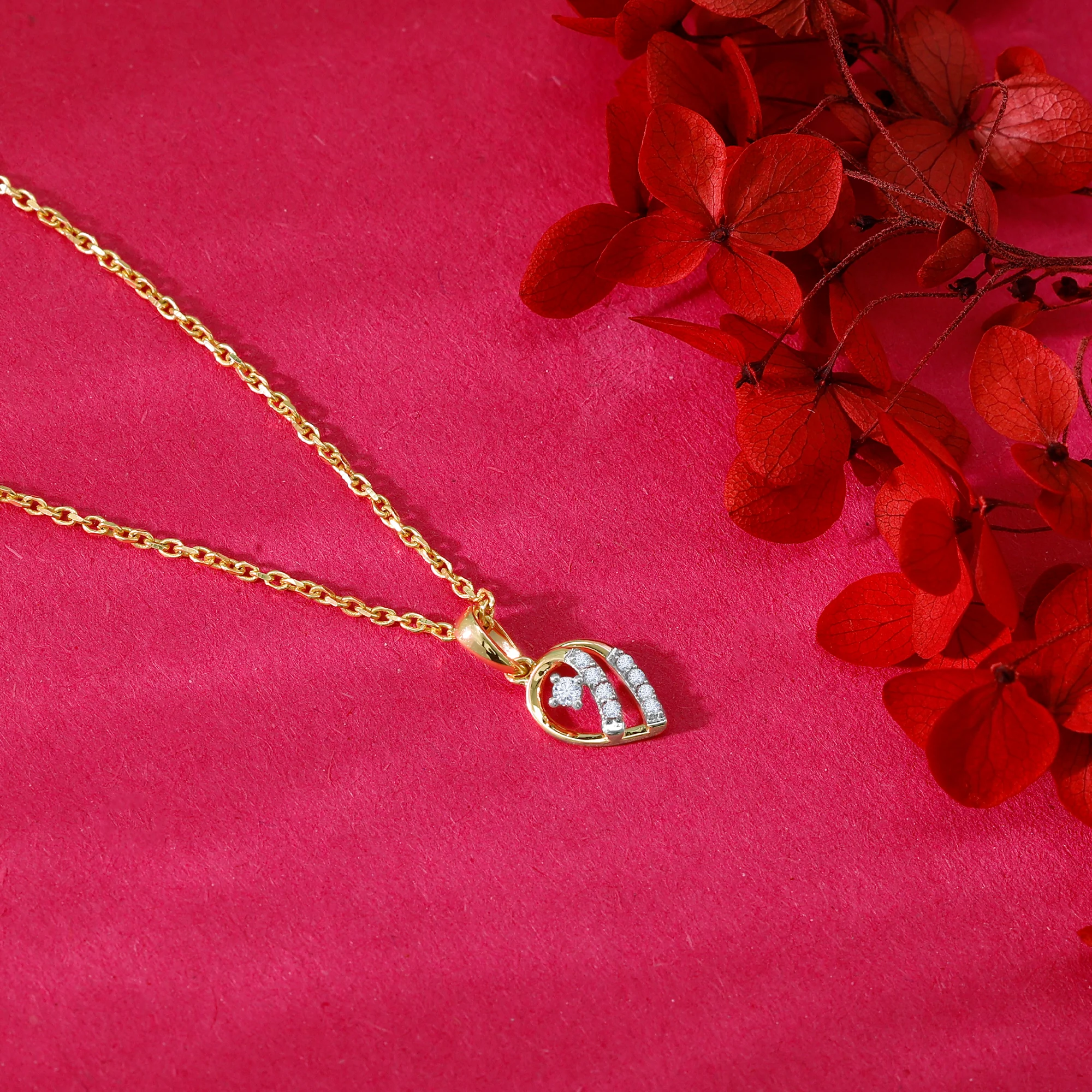 Gold Pearsome Diamond Pendant - Image 2