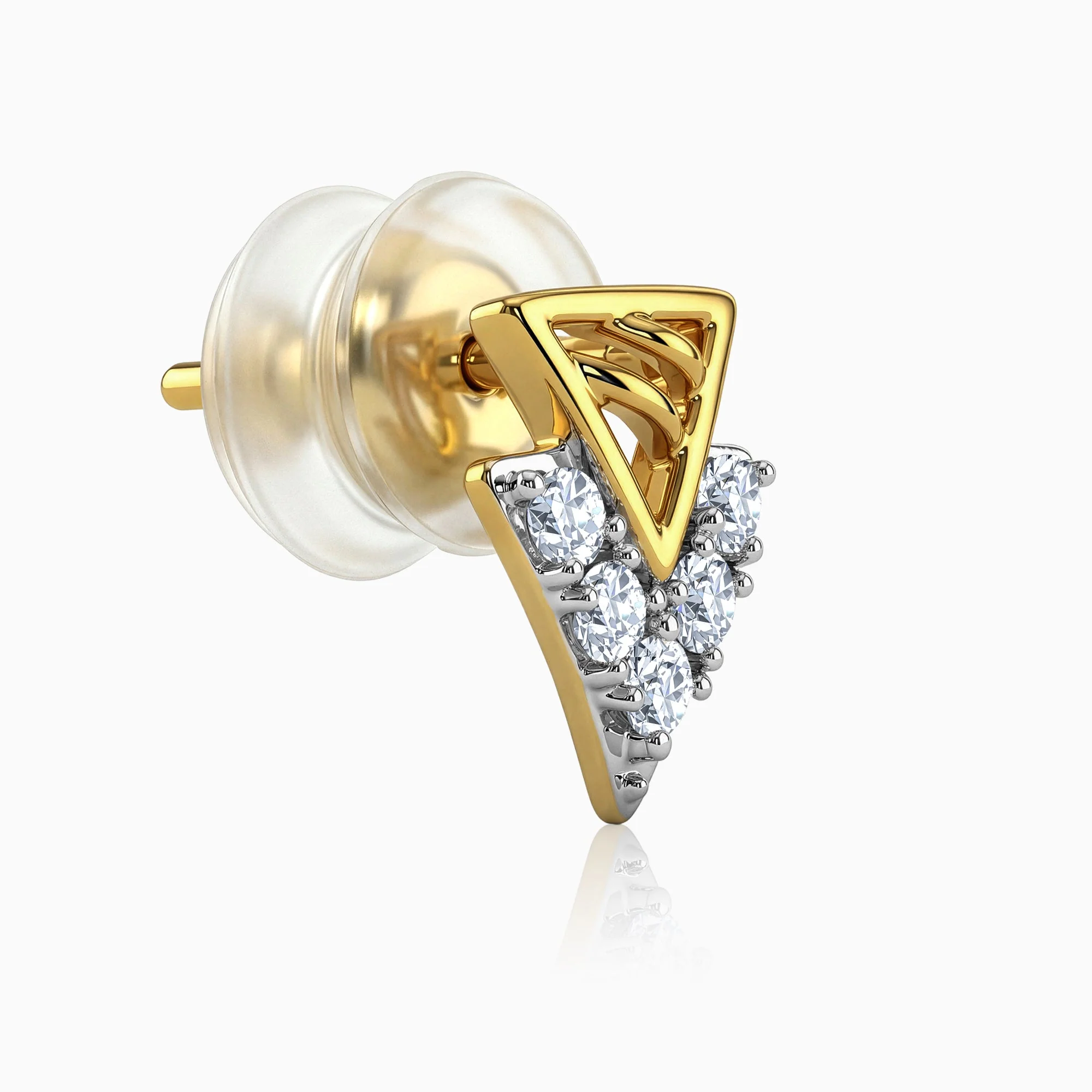Gold Pissenlit Lab Grown Diamond Earrings - Image 4