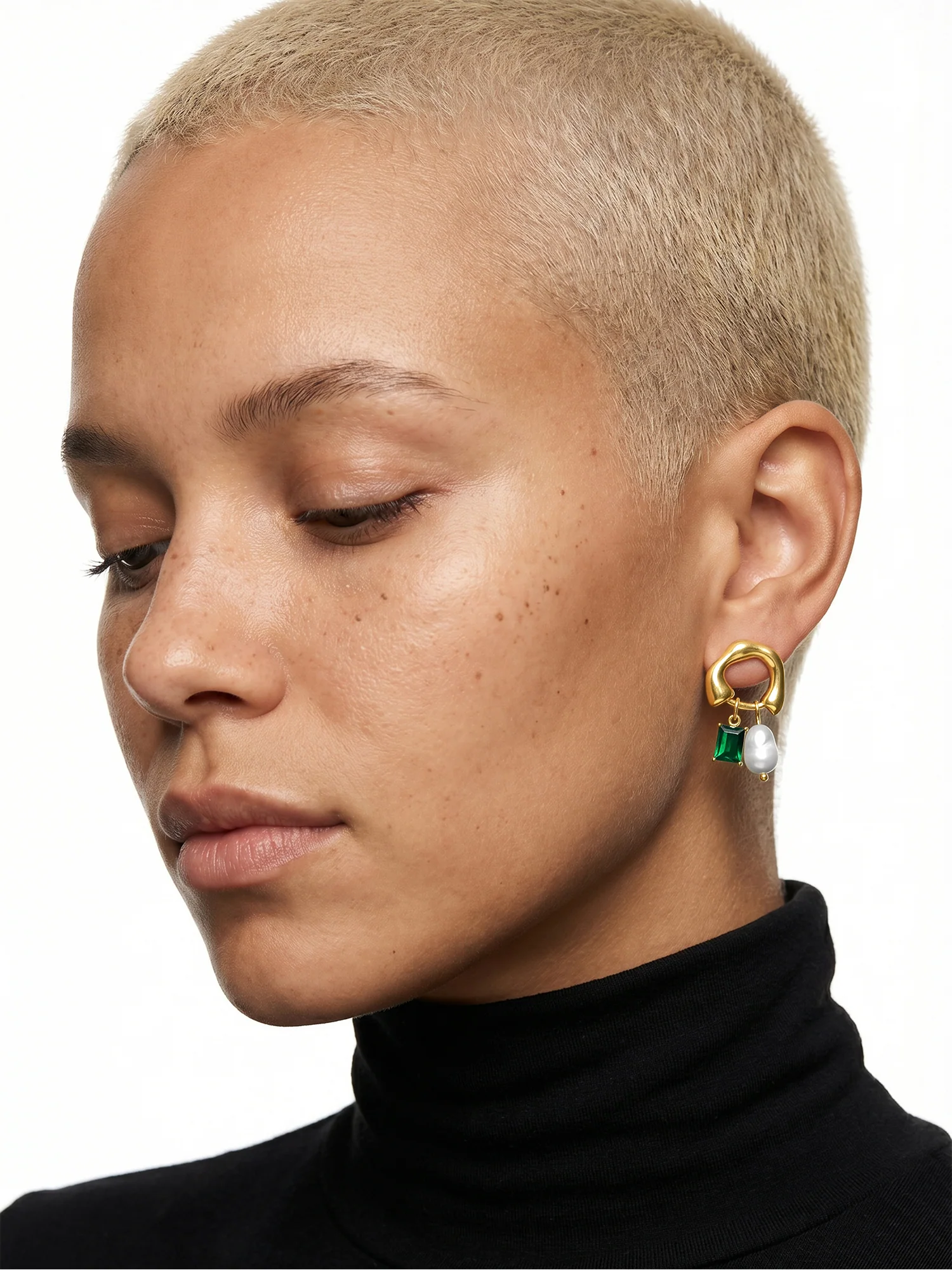 Gold Plated Chaos Coordinator Drop Earrings - Image 3