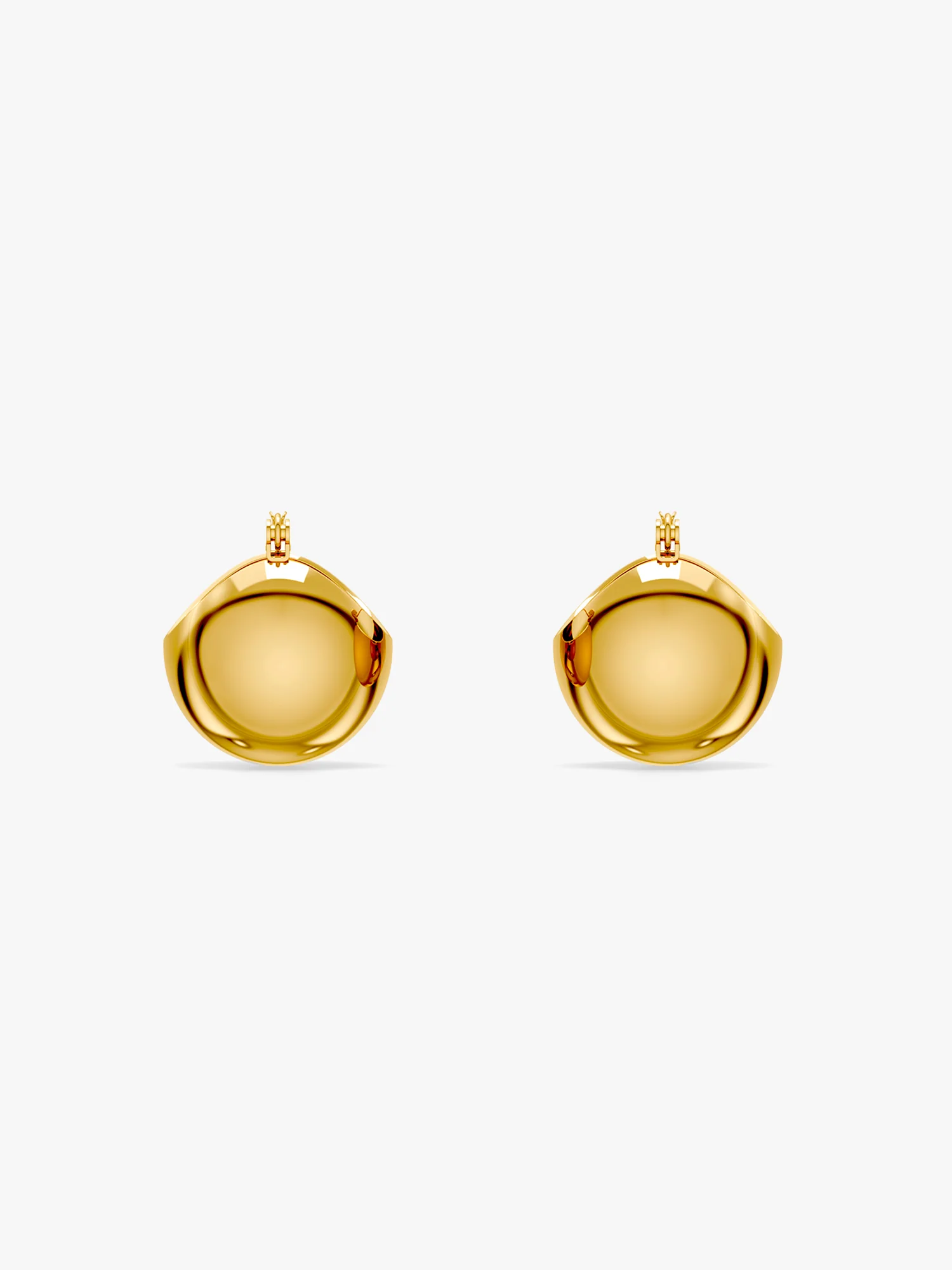 Gold Plated Ship Hoop Earrings - Image 4