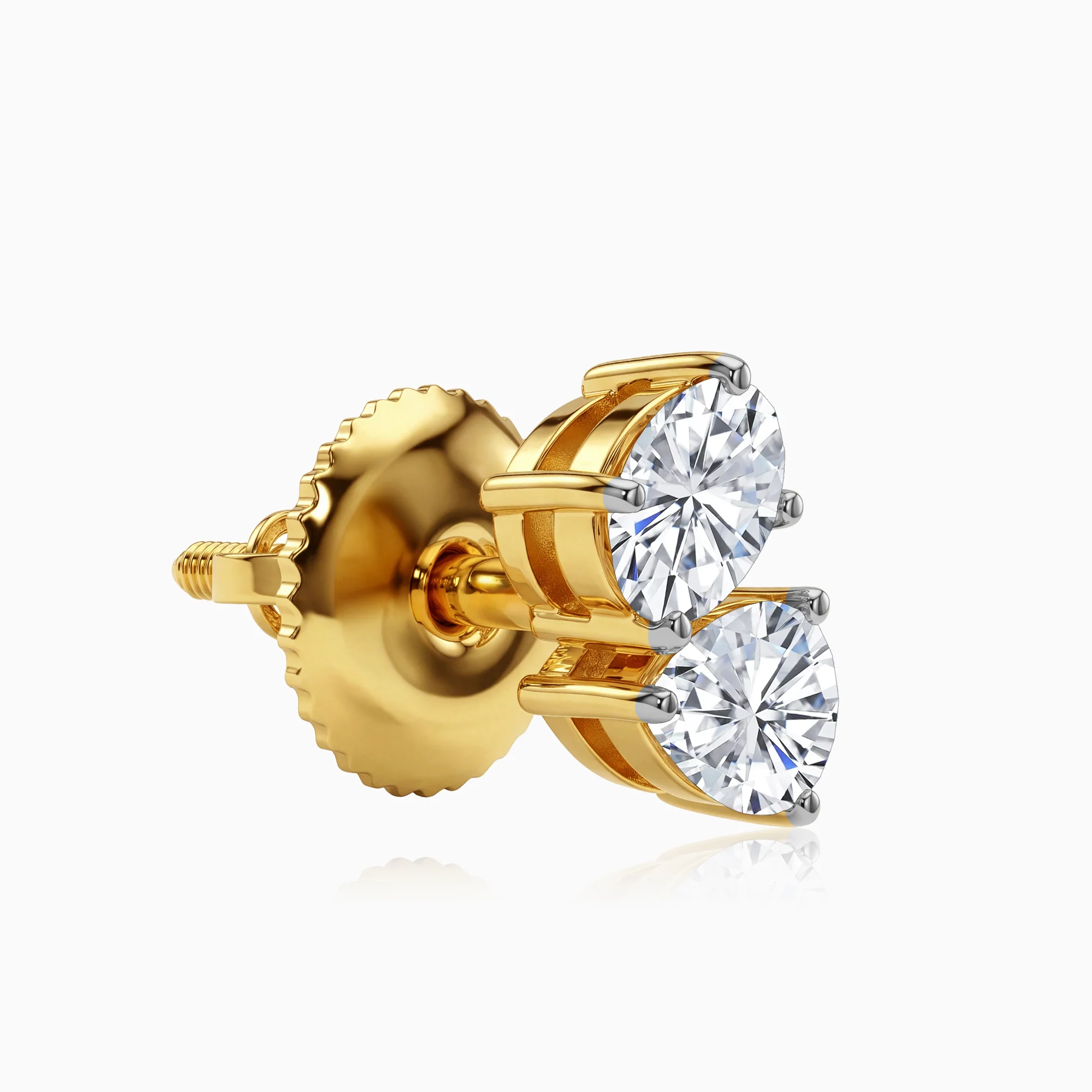 Gold Poised Glow Lab Grown Diamond Earrings - Image 4