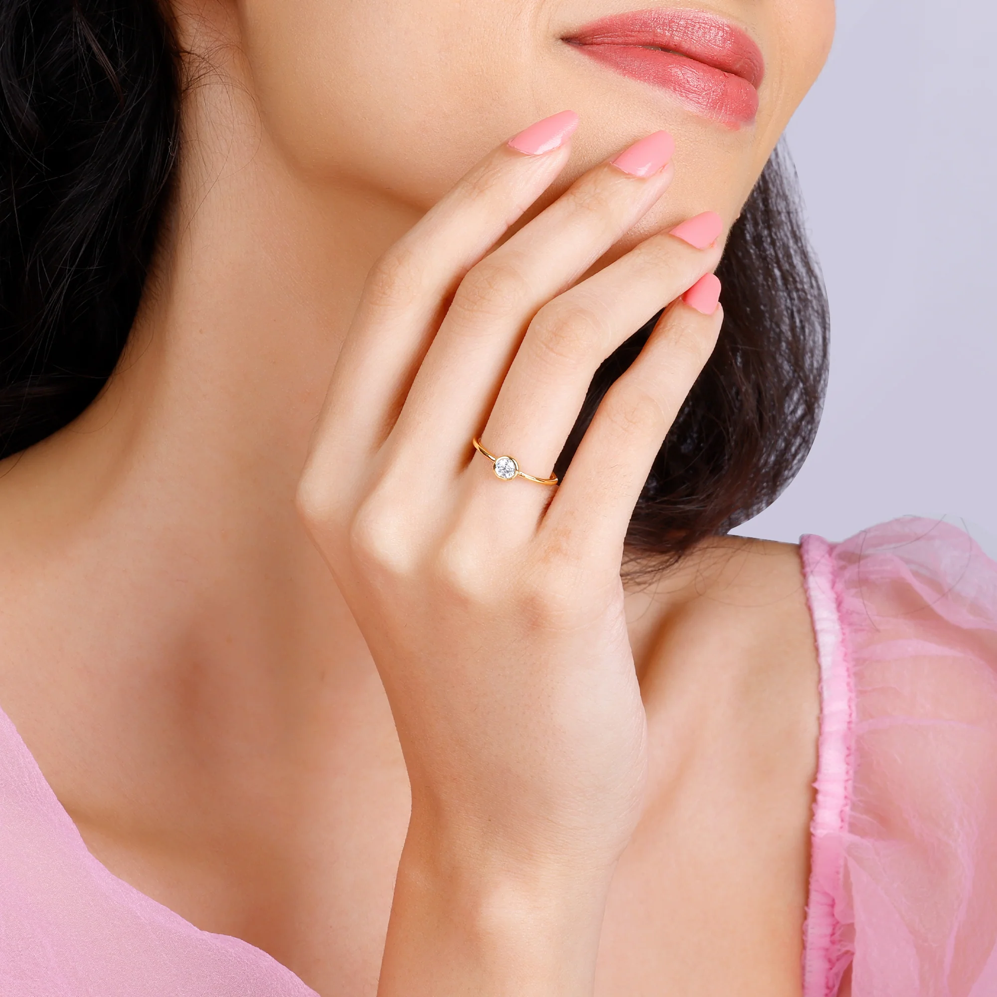 Gold Cherished Love Solitaire Diamond Ring - Image 3