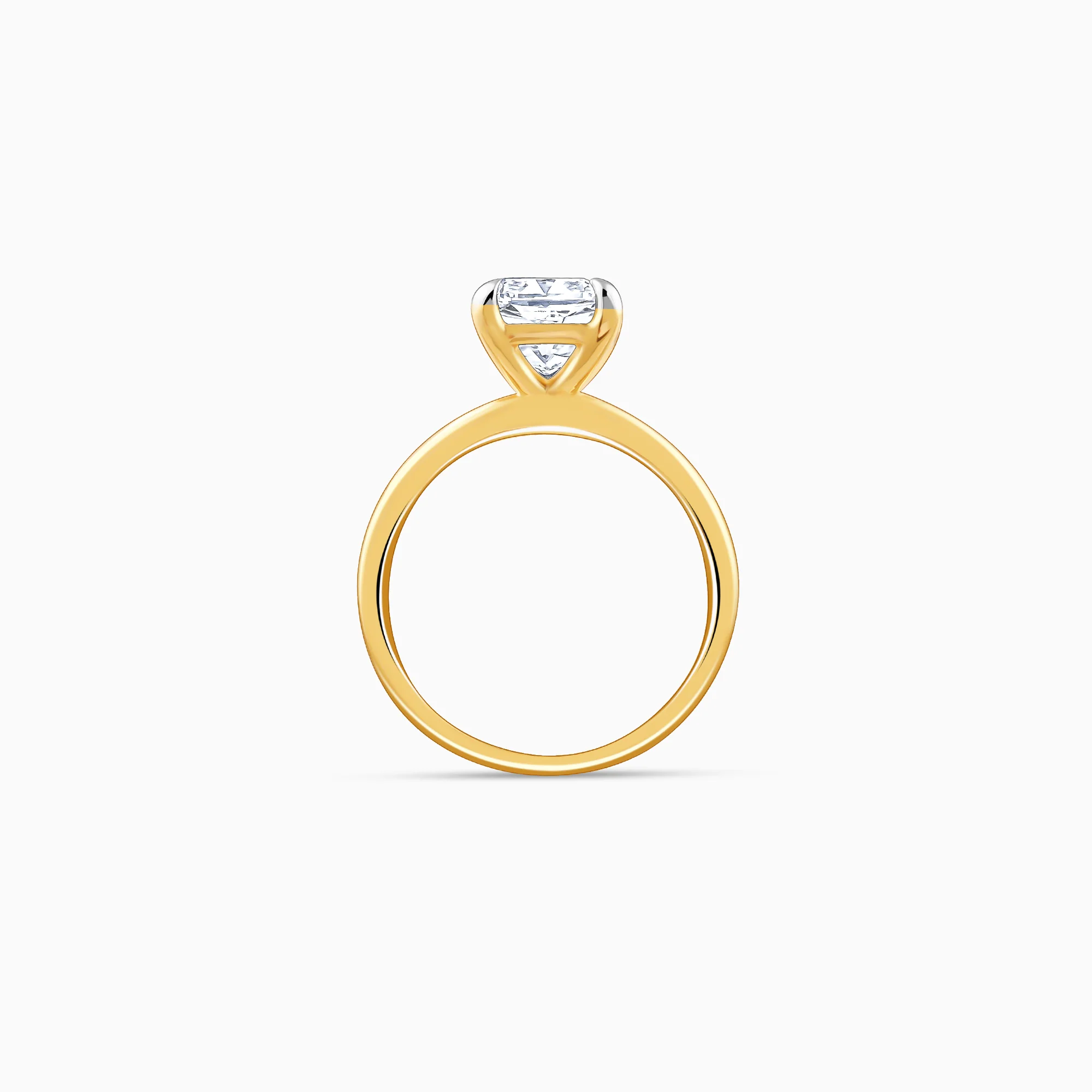 Gold Princess-cut Solitaire Lab Grown Diamond Ring - Image 5