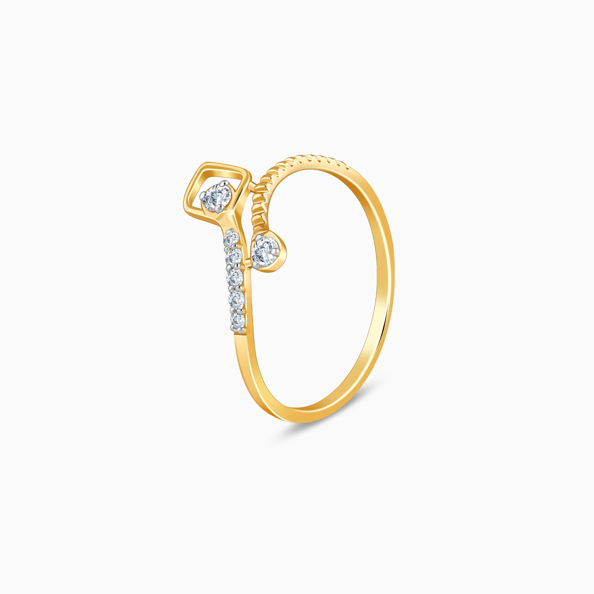 Gold Prism Aura Lab Grown Diamond Ring - Image 4