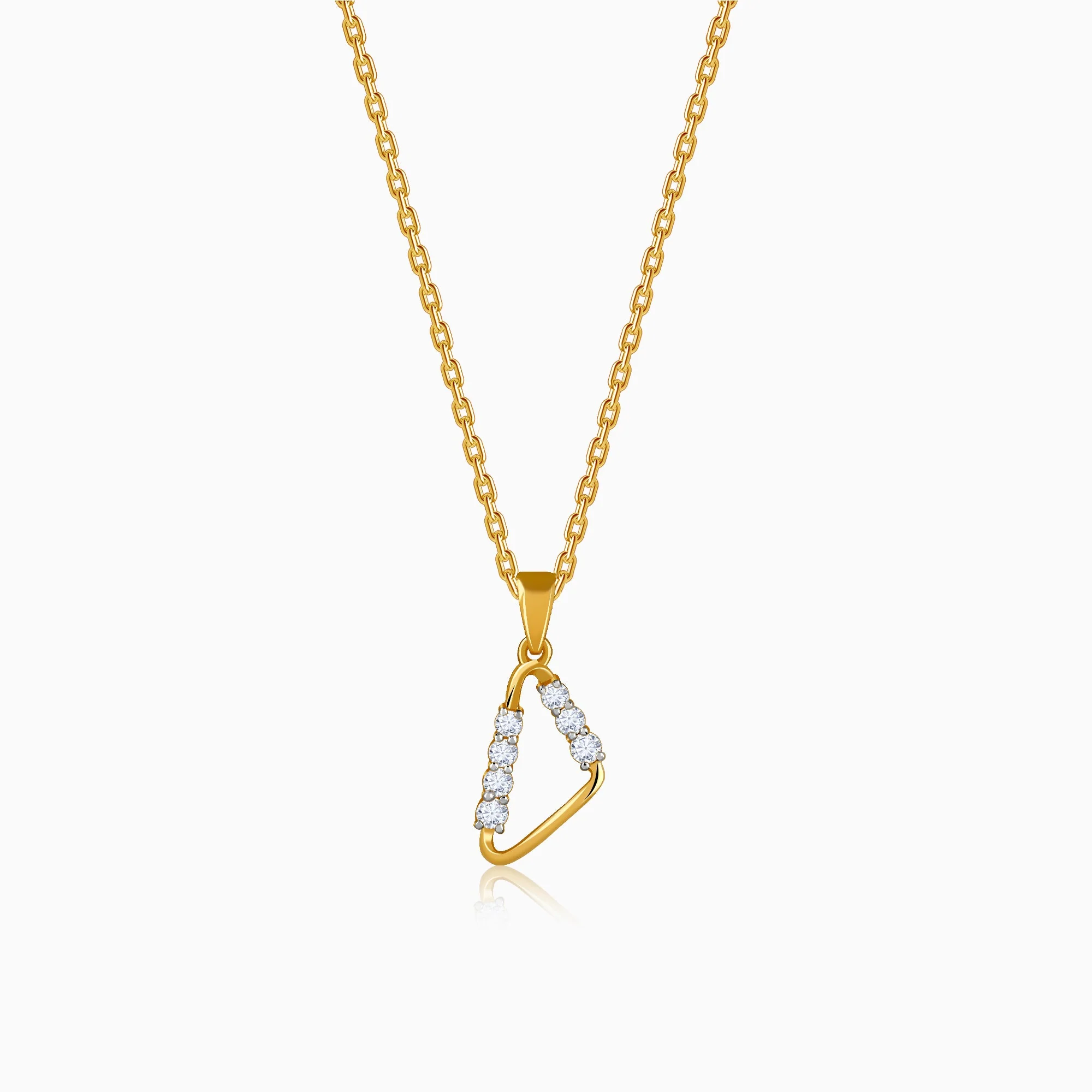 Gold Prism Muse Lab Grown Diamond Pendant