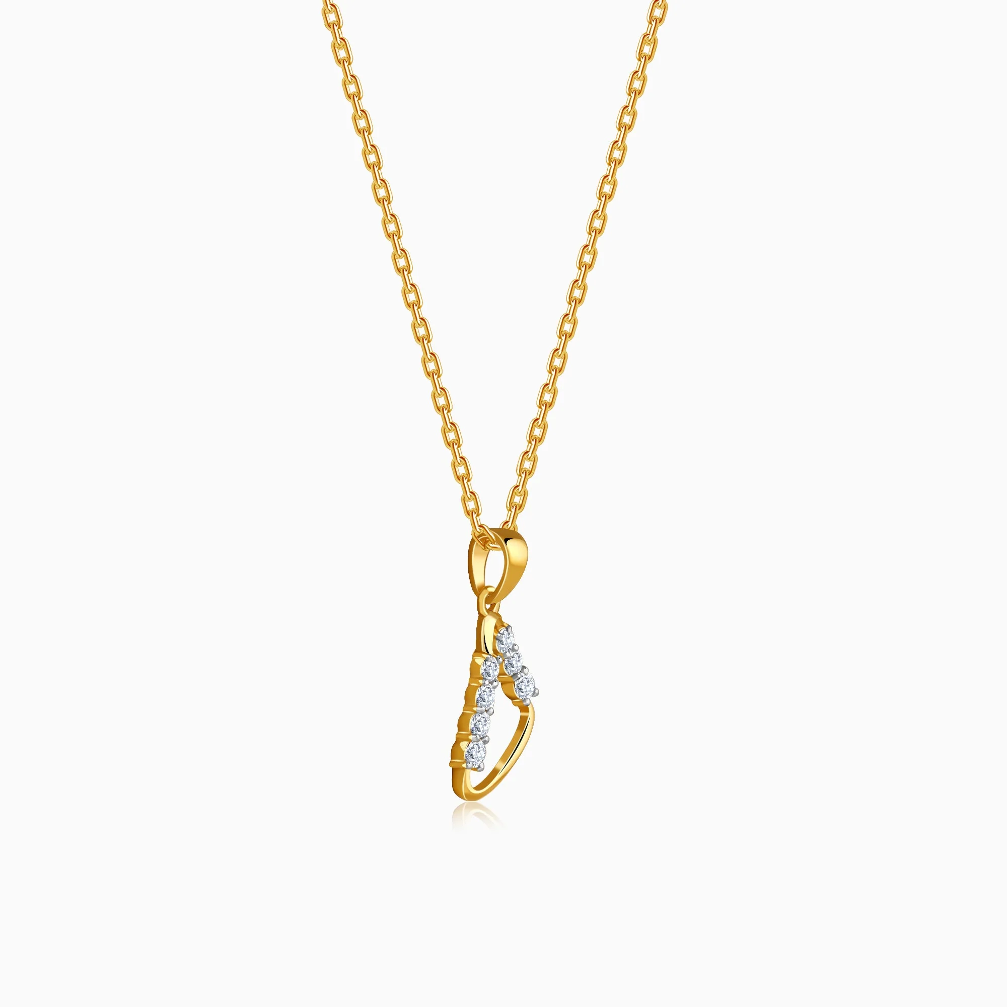 Gold Prism Muse Lab Grown Diamond Pendant - Image 4