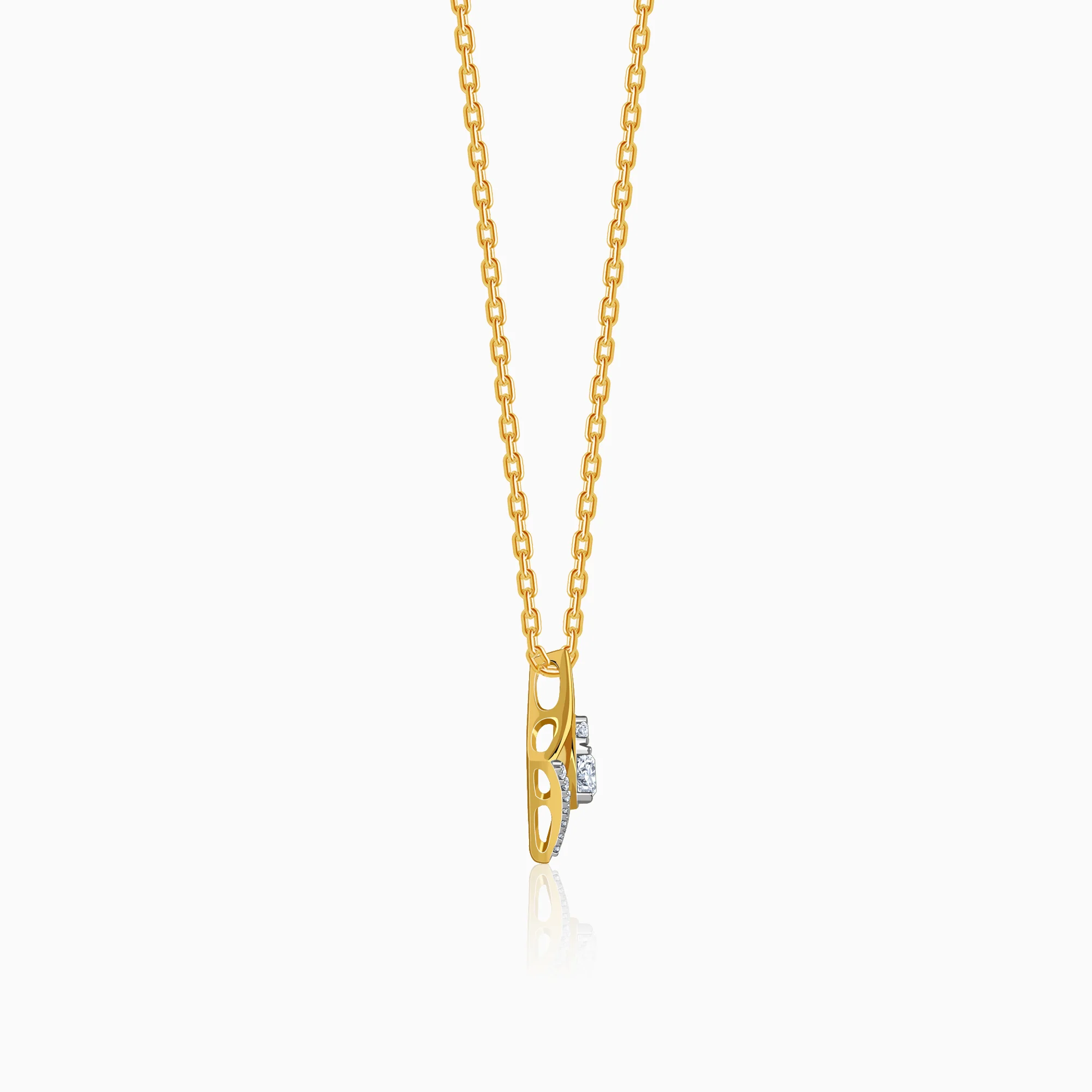 Gold Prism Poise Lab Grown Diamond Pendant - Image 5