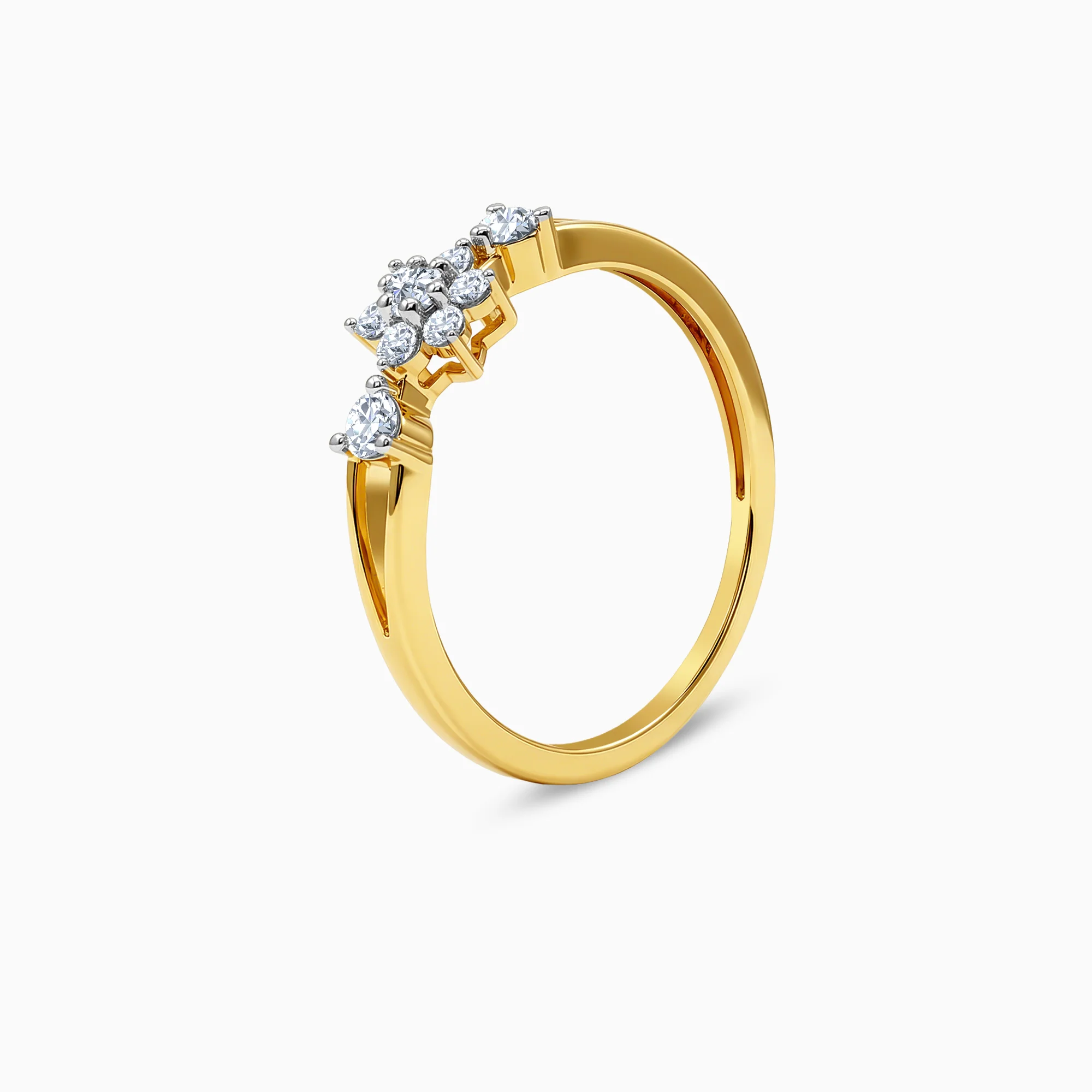 Gold Radiant Flare Lab Grown Diamind Ring (Size 12) - Image 4