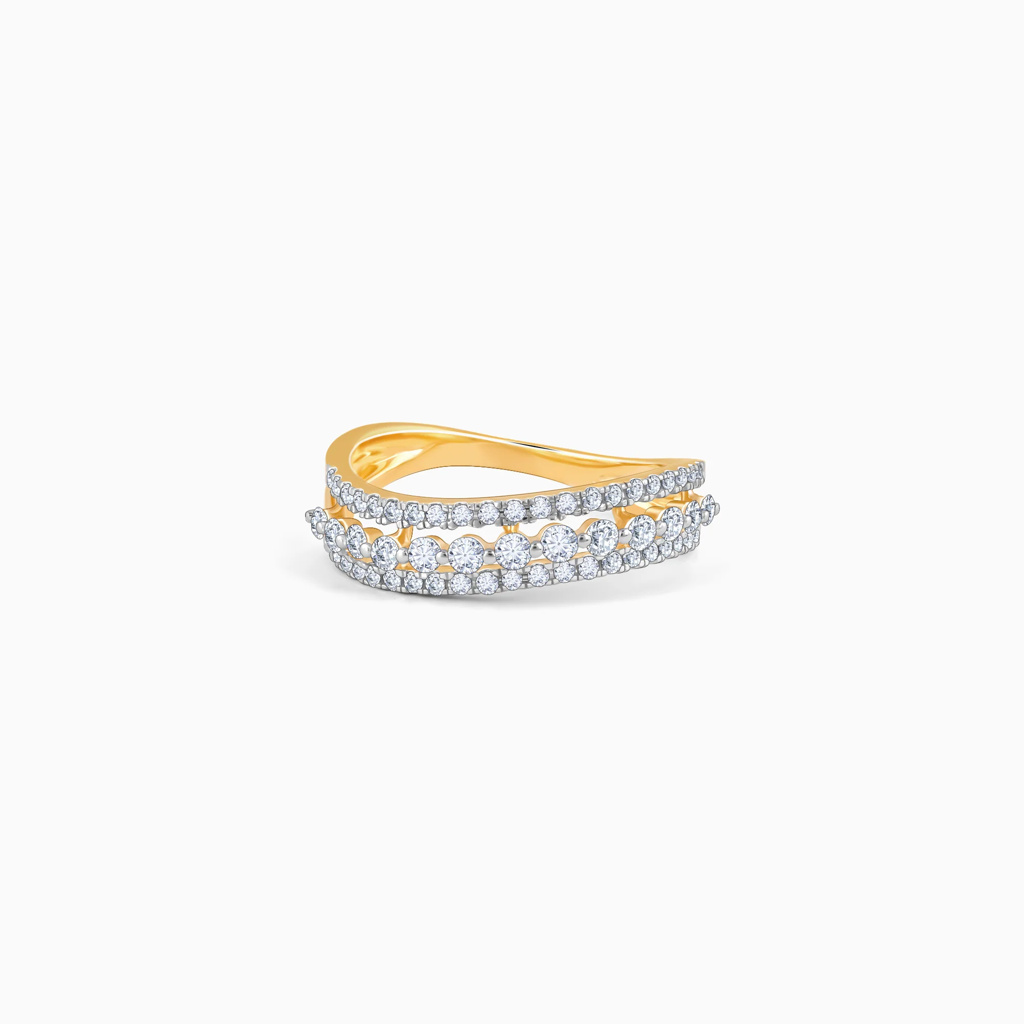Gold Radiant Unity Diamond Ring