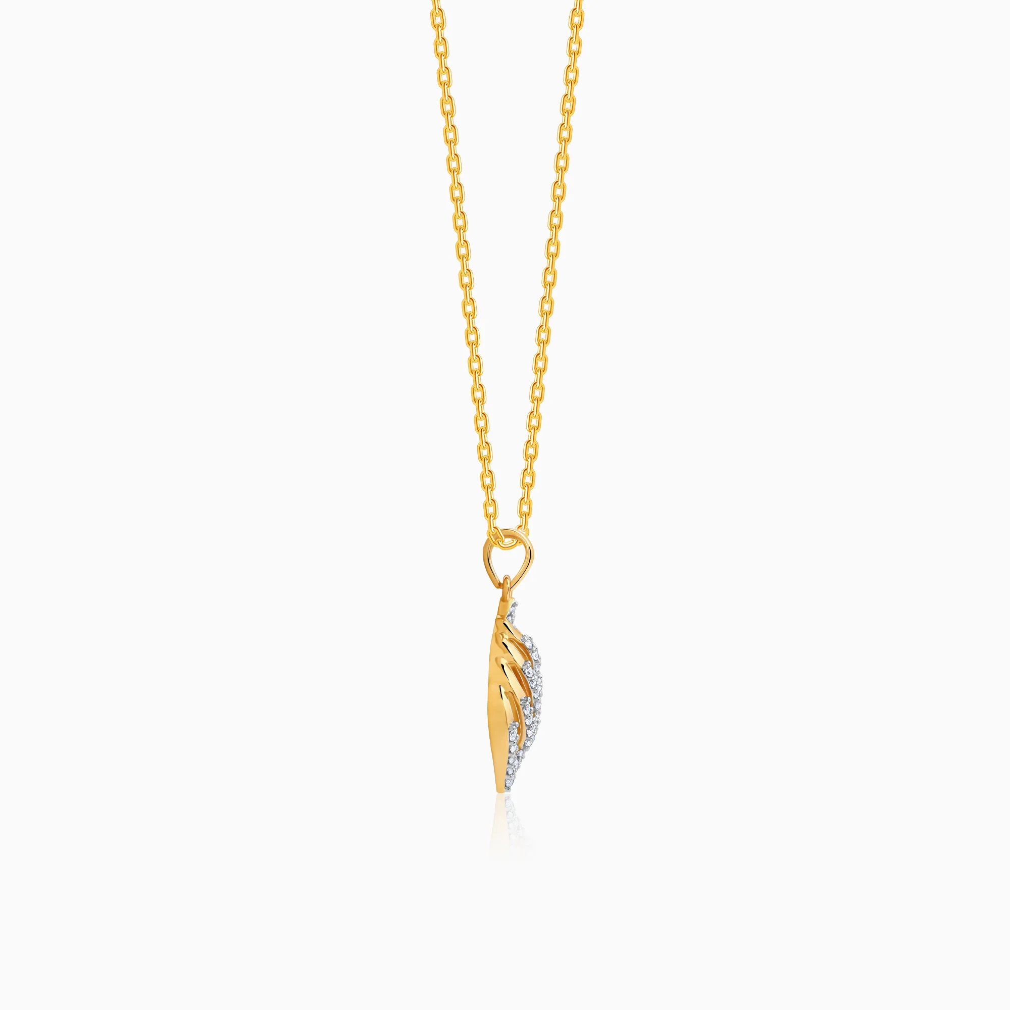 Gold Regal Lab Grown Diamond Pendant - Image 5