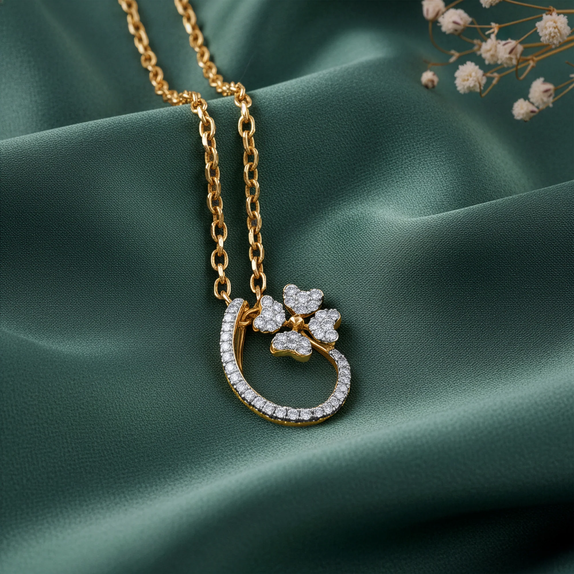 Gold Rosaline Spark Lab Grown Diamond Pendant - Image 2