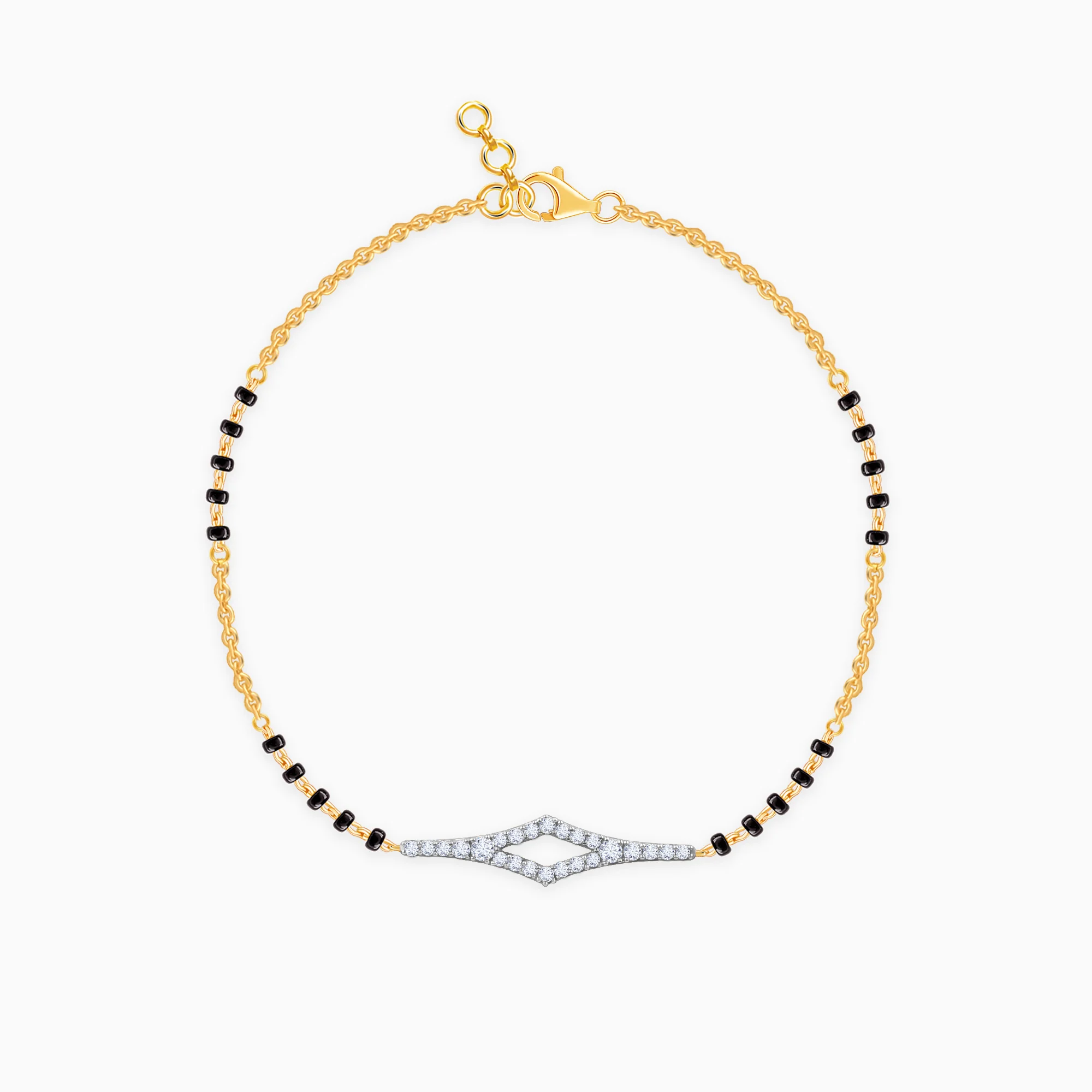 Gold Ruchira Mangalsutra Lab Grown Diamond Bracelet - Image 2