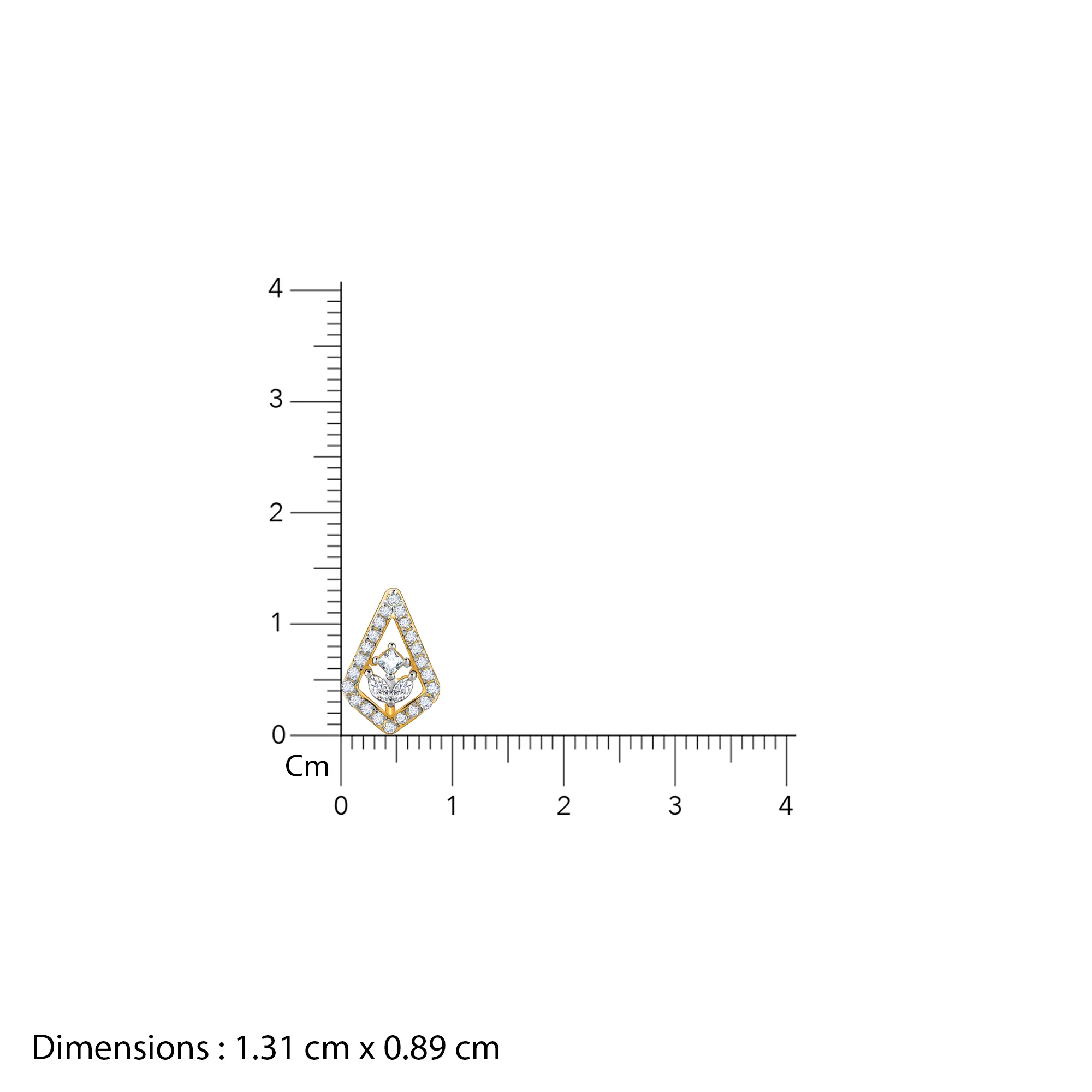 Gold Sacred Flame Diamond Earrings - Image 4