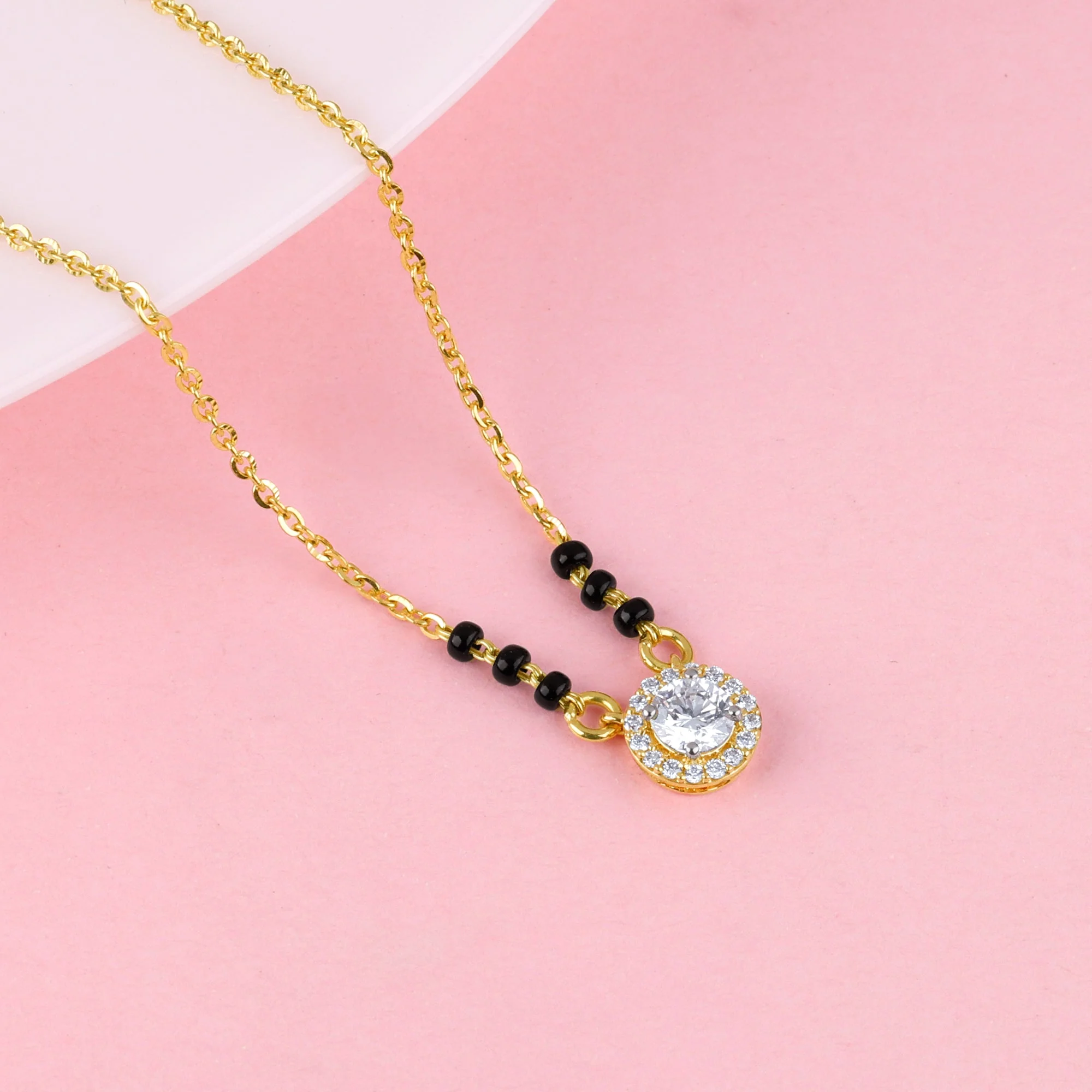 Gold Samantha Lab Grown Diamond Mangalsutra - Image 2
