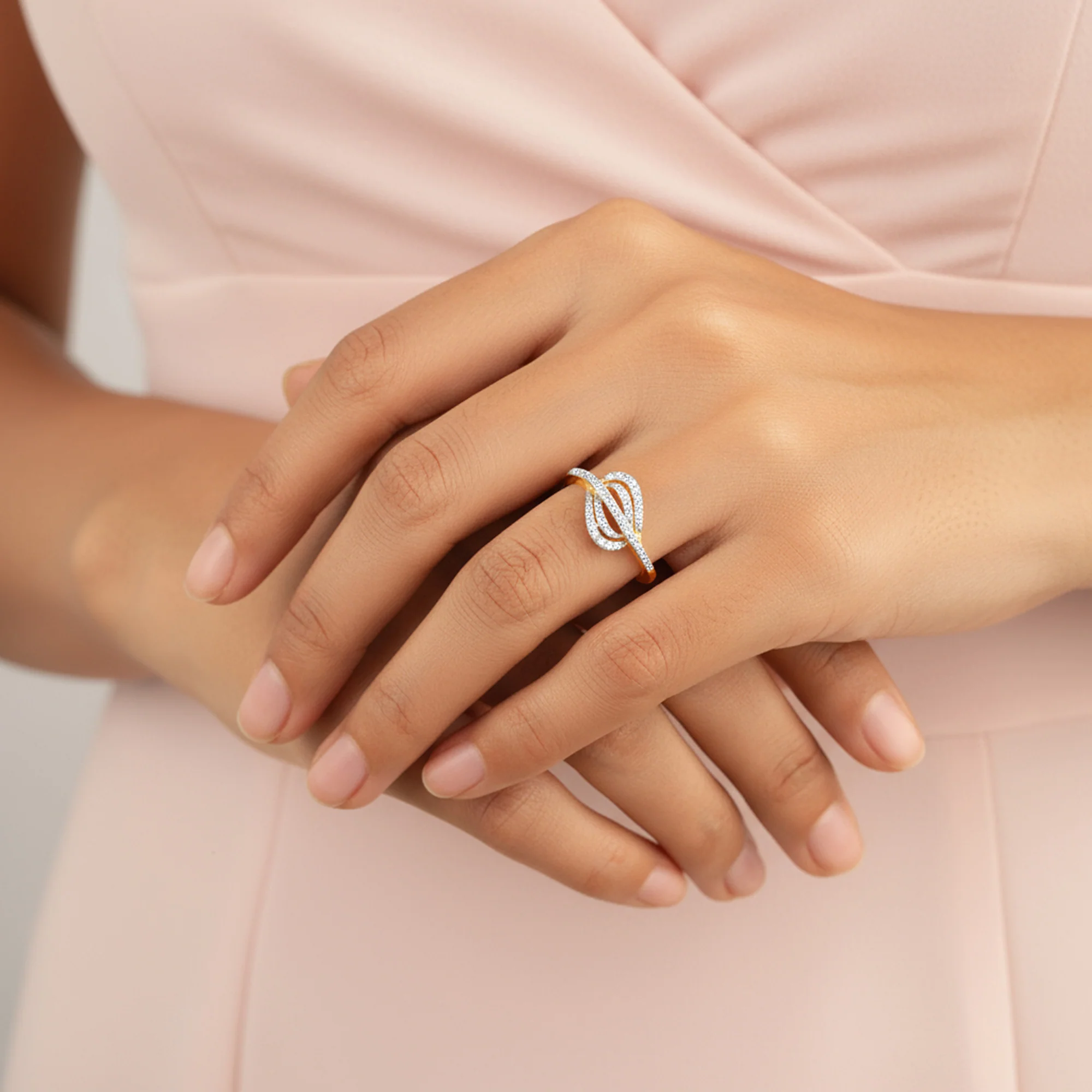 Gold Sassy Lab Grown Diamond Ring - Image 3