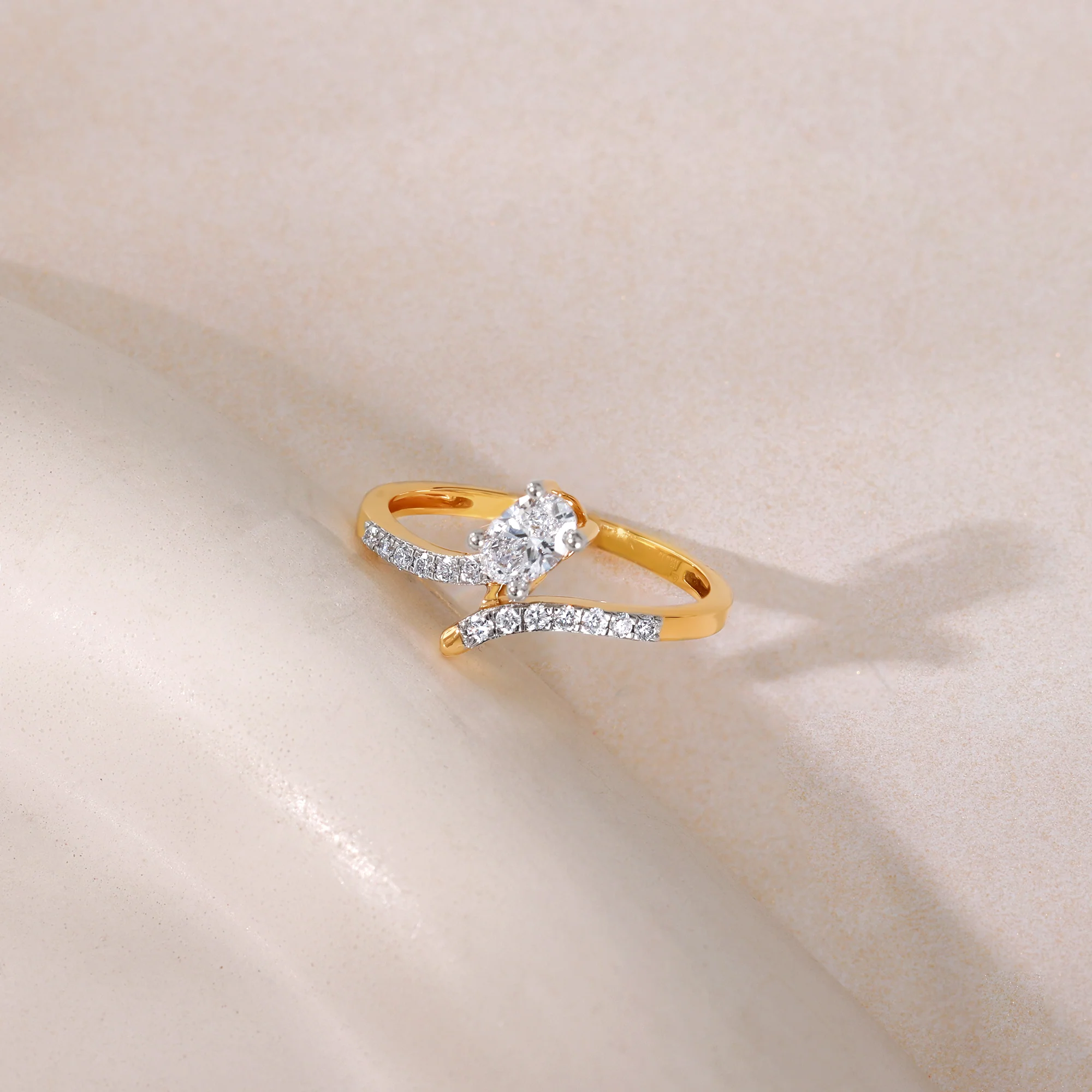 Gold Selene Lab Grown Diamond Solitaire Ring - Image 2