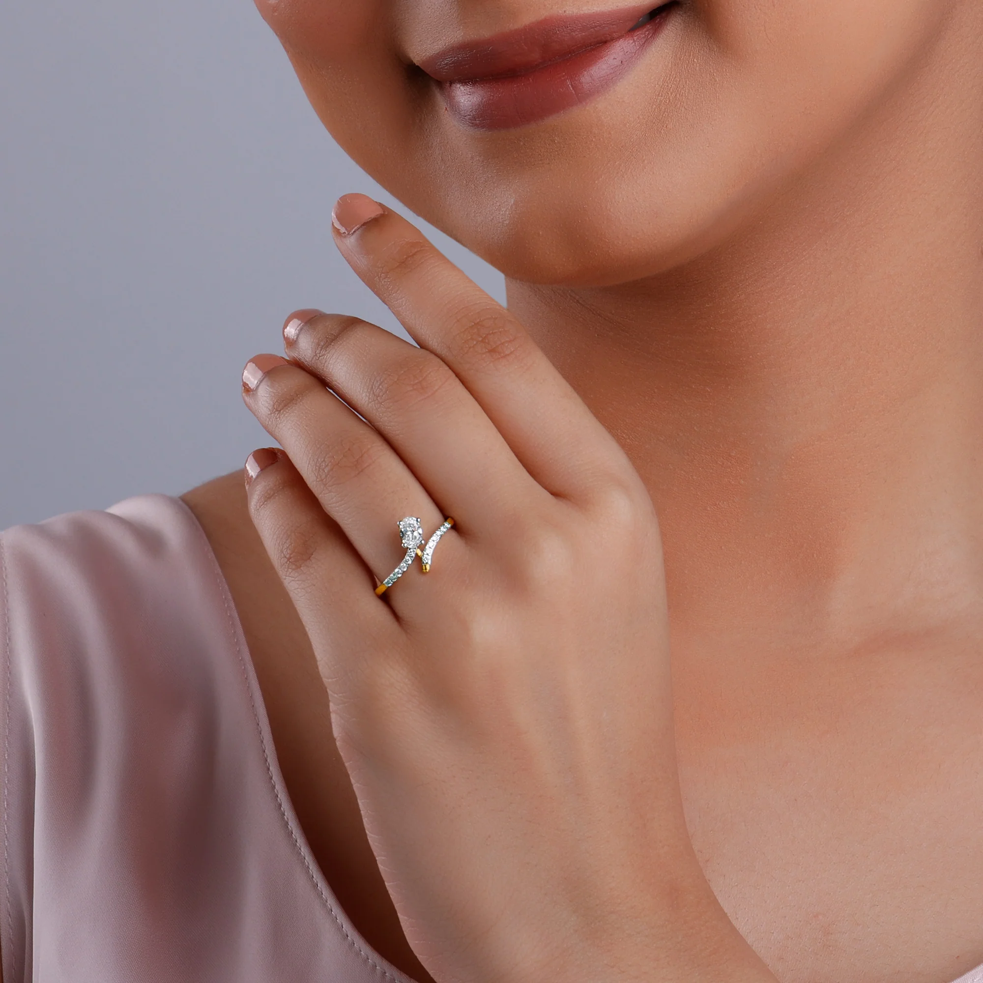 Gold Selene Lab Grown Diamond Solitaire Ring - Image 3