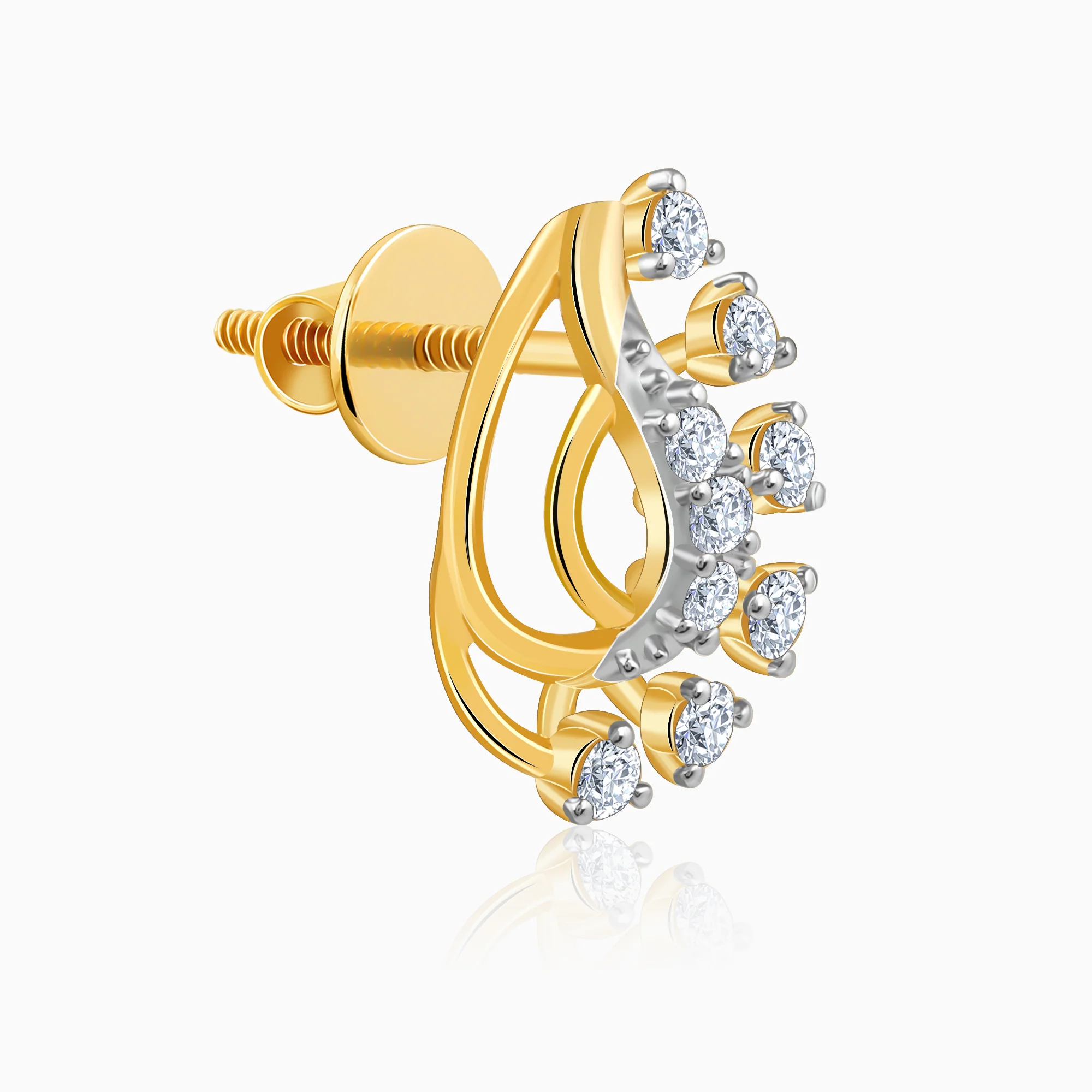 Gold Seraphina Lab Grown Diamond Studs - Image 4