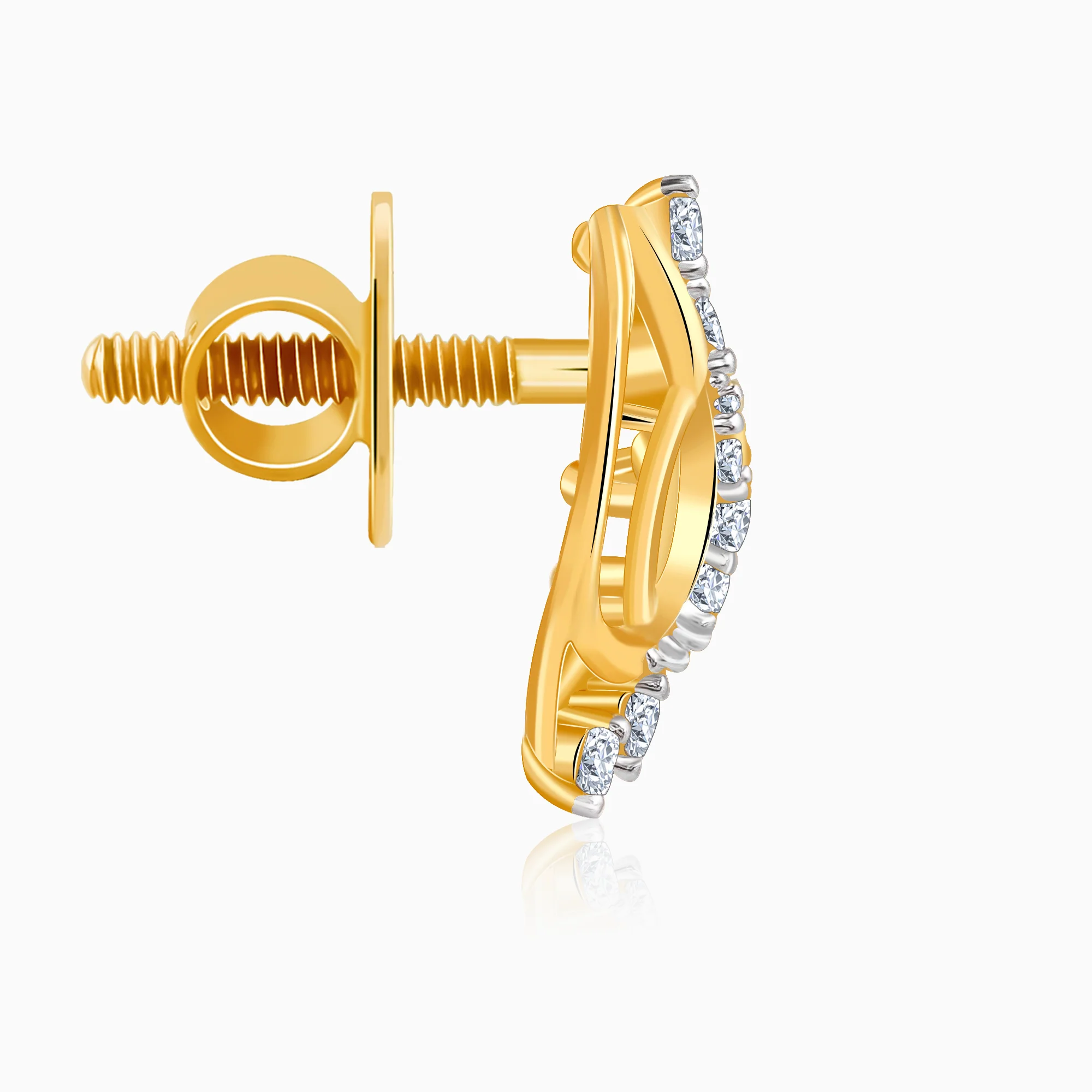 Gold Seraphina Lab Grown Diamond Studs - Image 5
