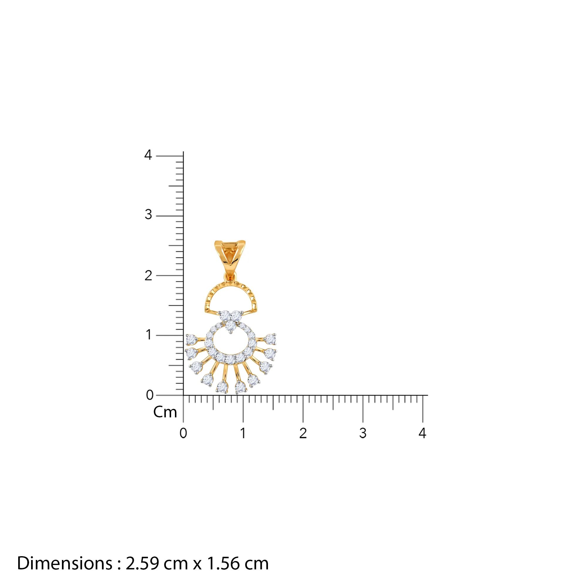 Gold Serene Moments Lab Grown Diamond Pendant - Image 6