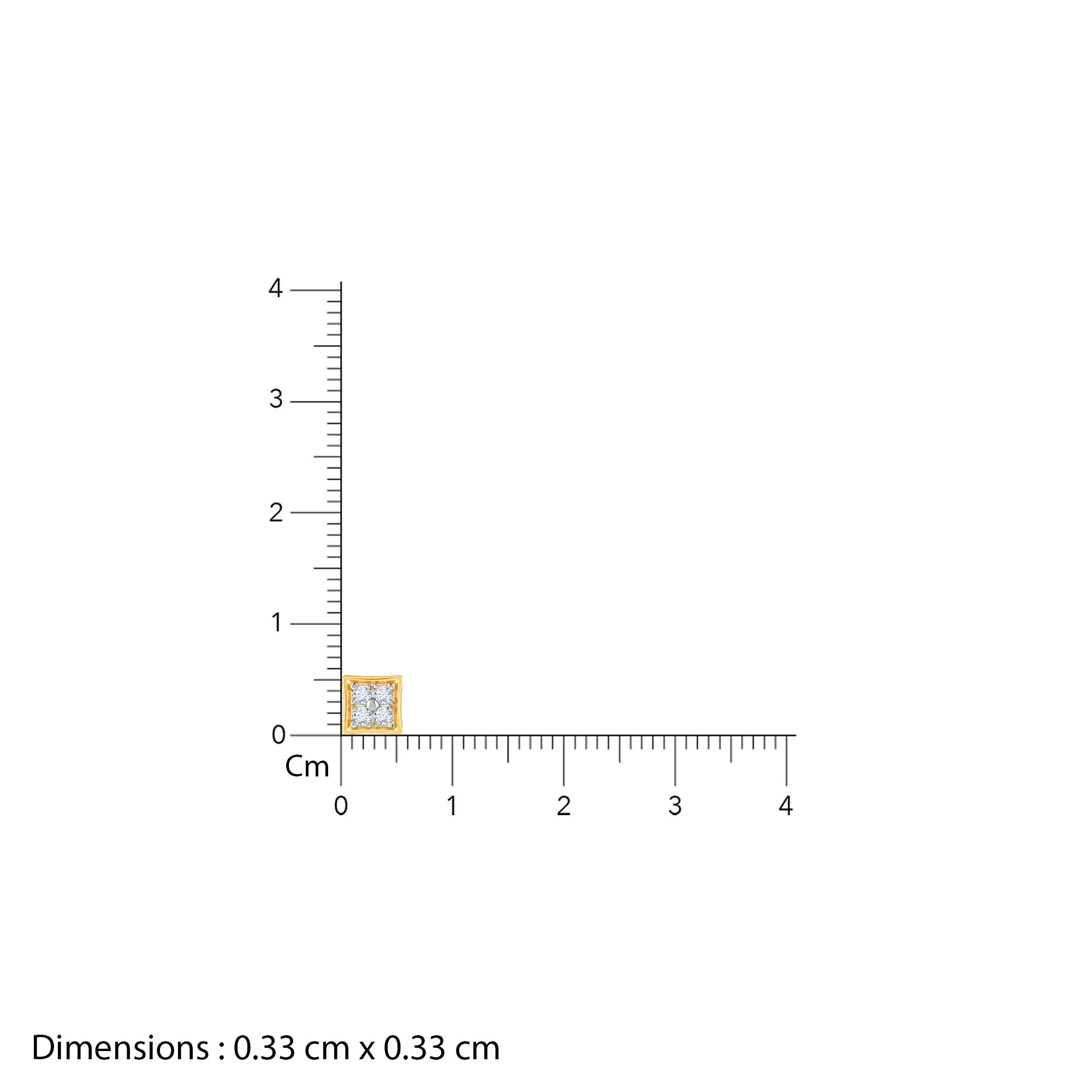 Gold Sharp Shine Lab Grown Diamond Nosepin - Image 6