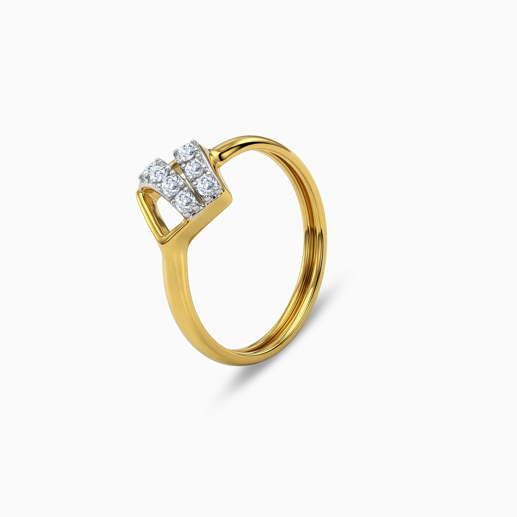 Gold Slant Theory Lab Grown Diamond Ring (Size 12) - Image 4