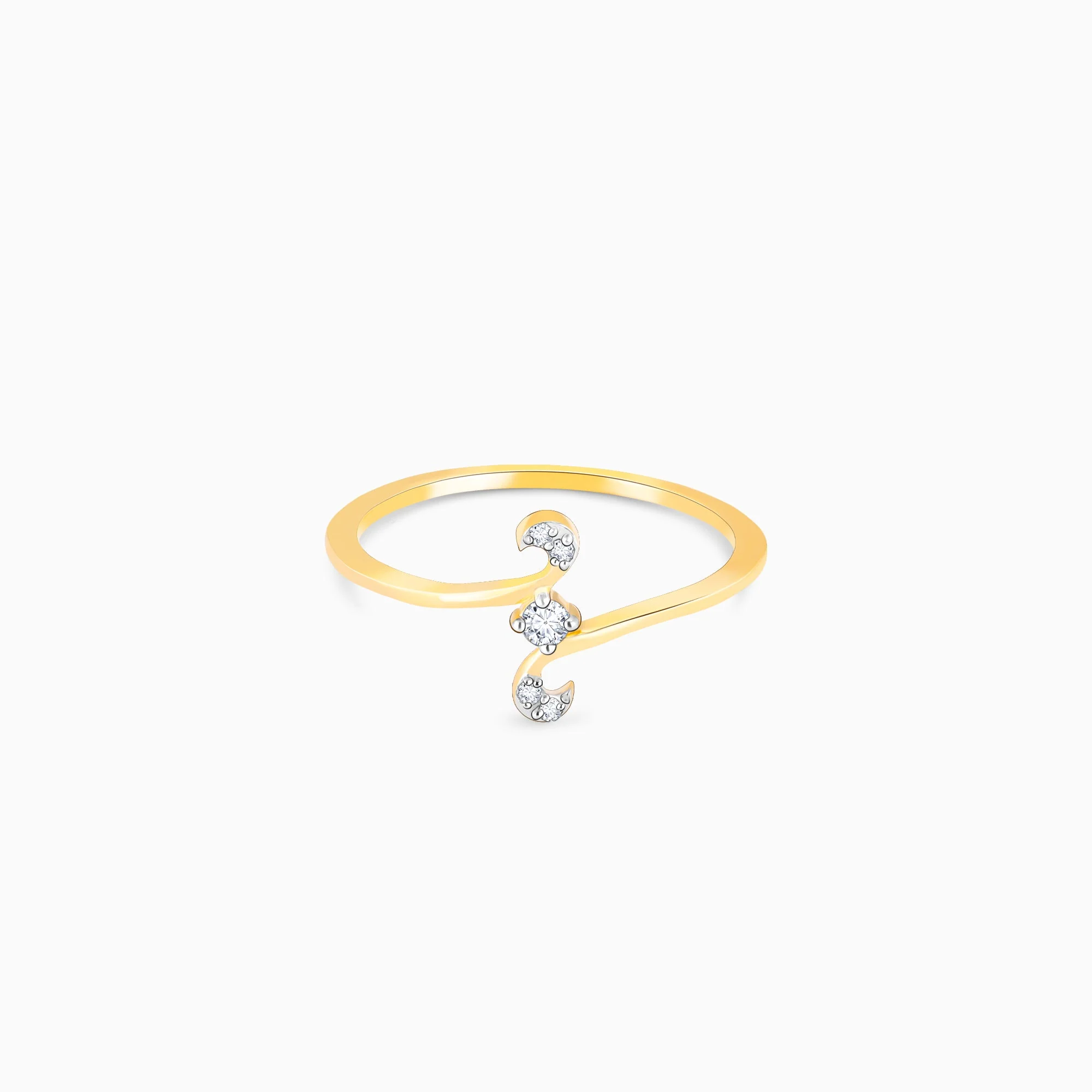 Gold Sleek Diamond Ring