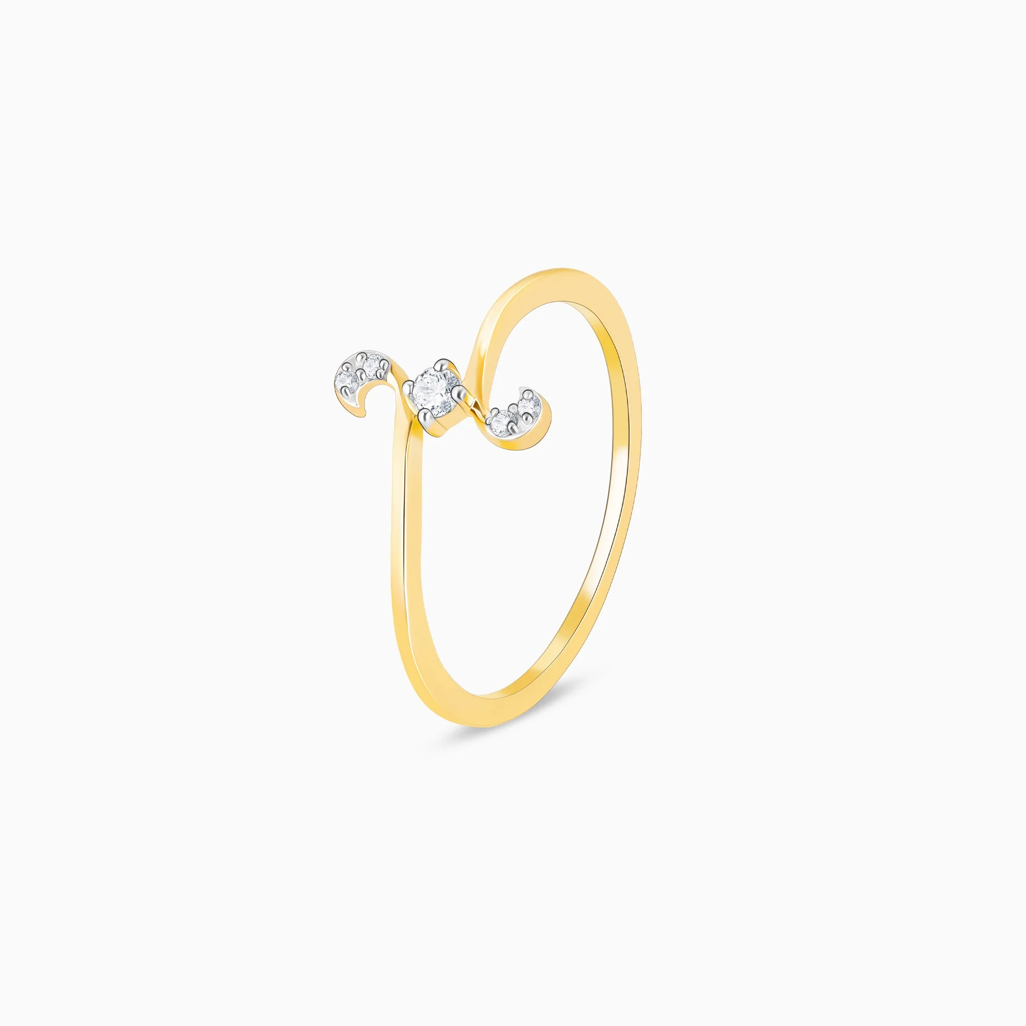 Gold Sleek Diamond Ring - Image 4