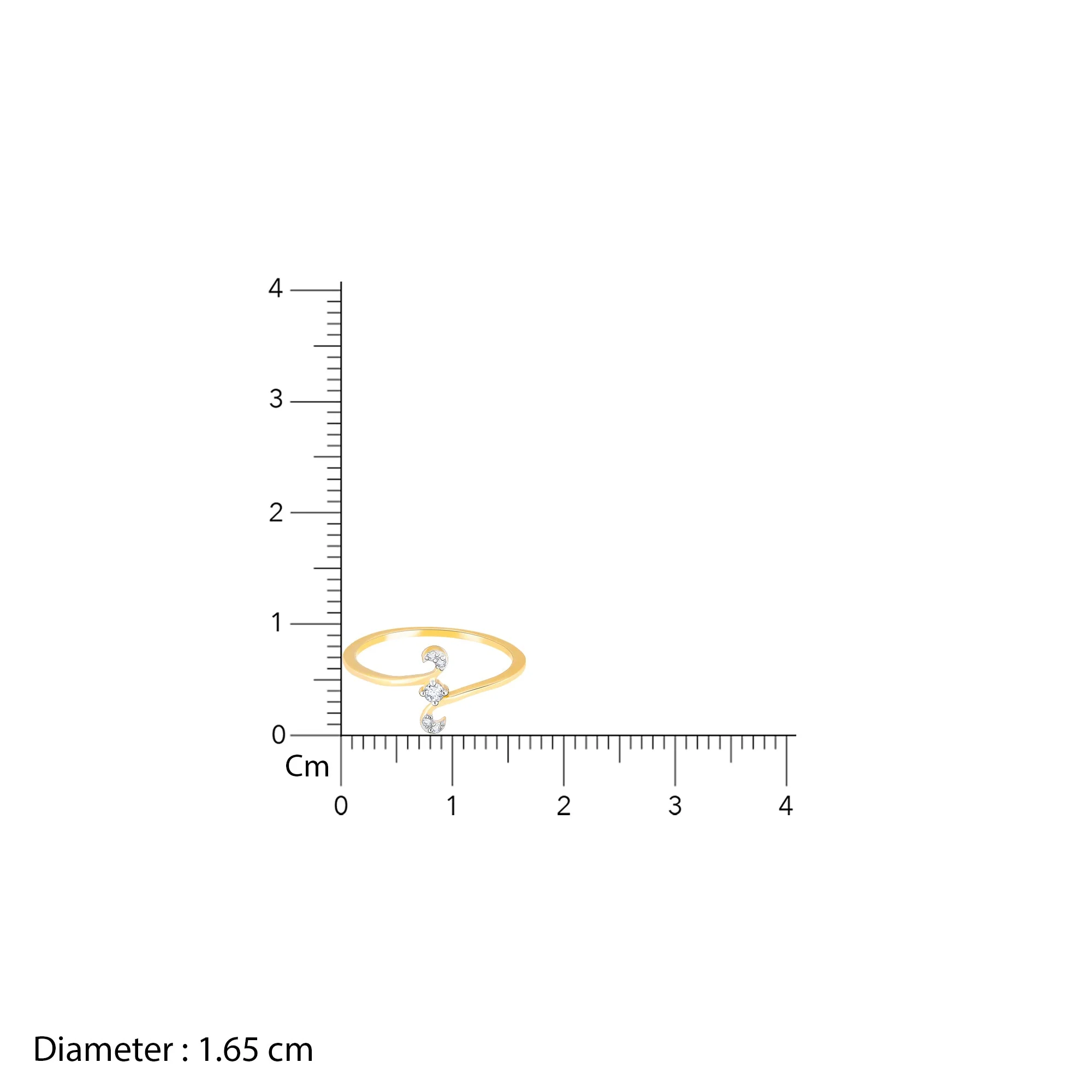 Gold Sleek Diamond Ring - Image 6
