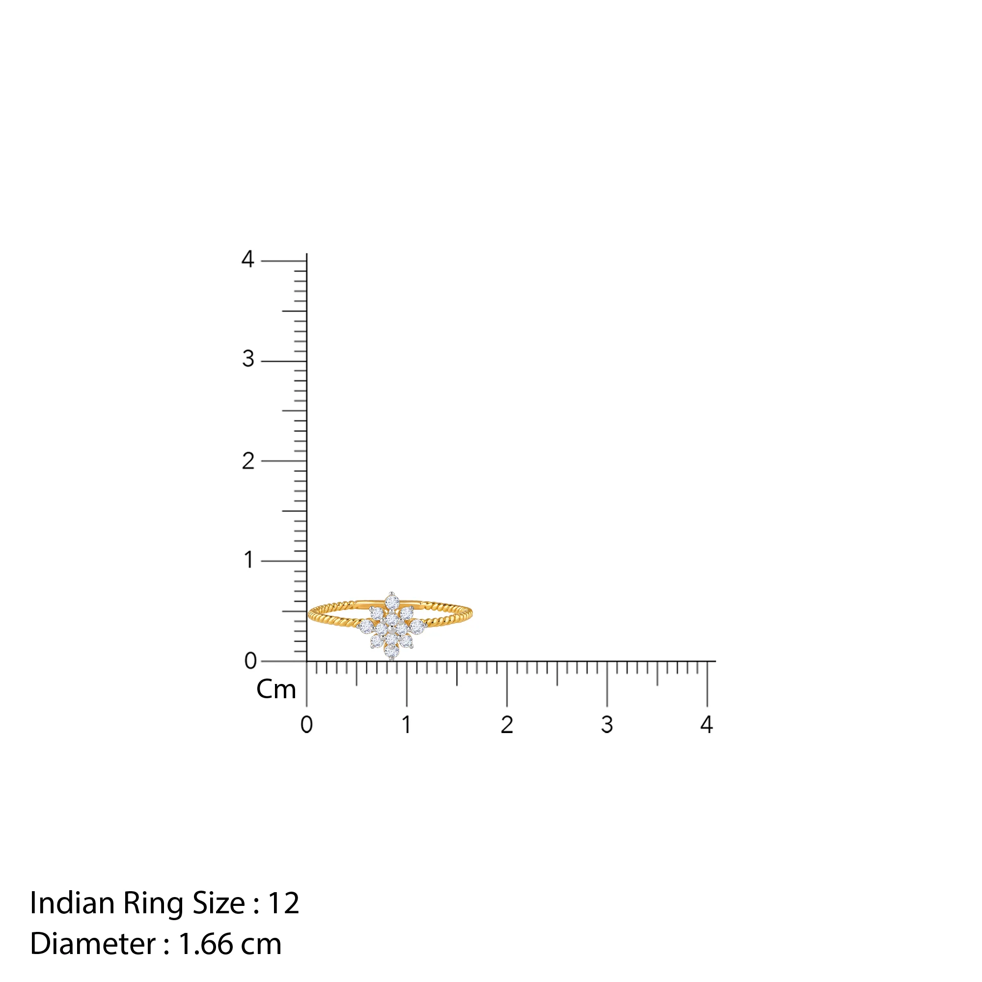 Gold Snowflake Beaded Lab Grown Diamond Ring - Image 6