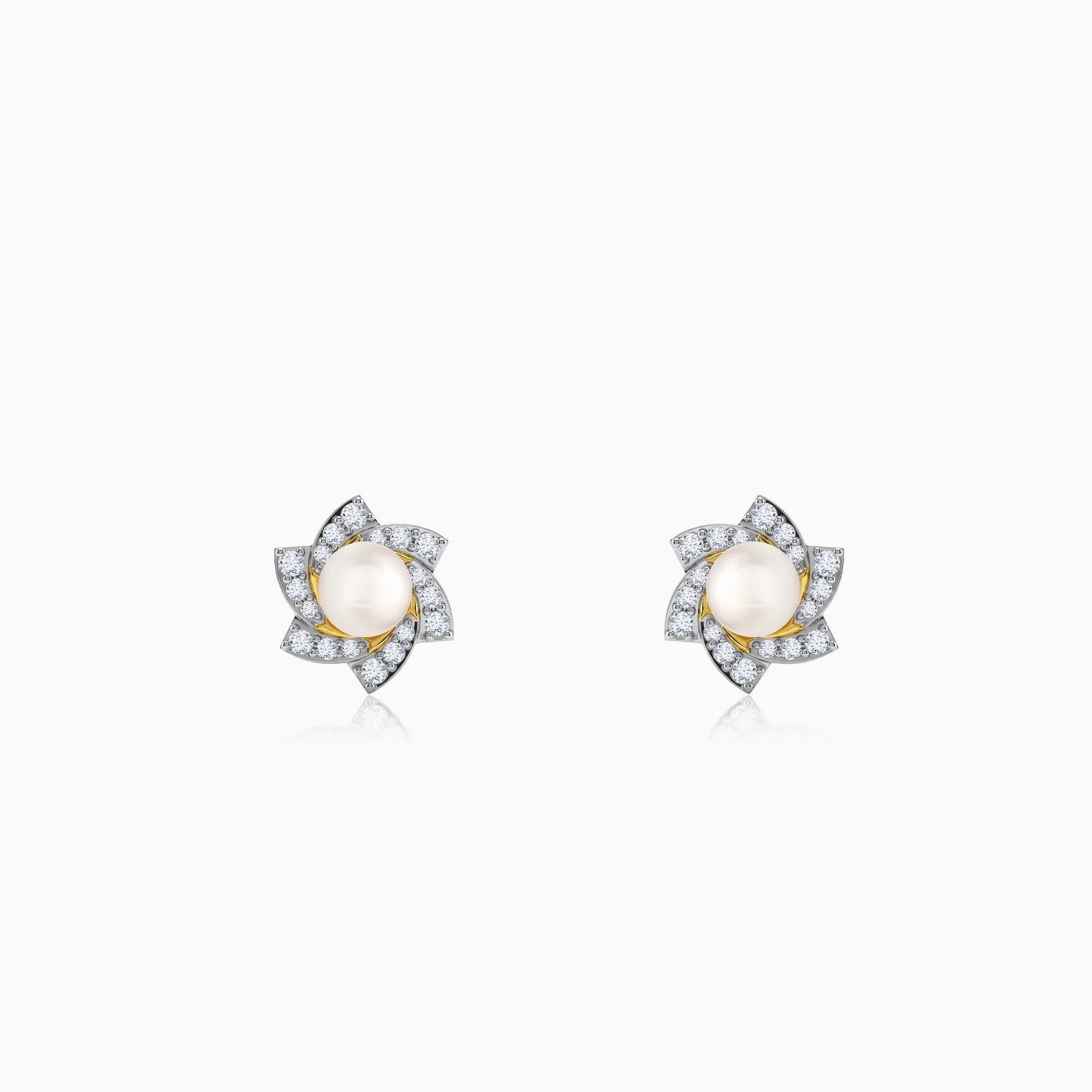 Gold Soft Centre Lab Grown Diamond Earrings