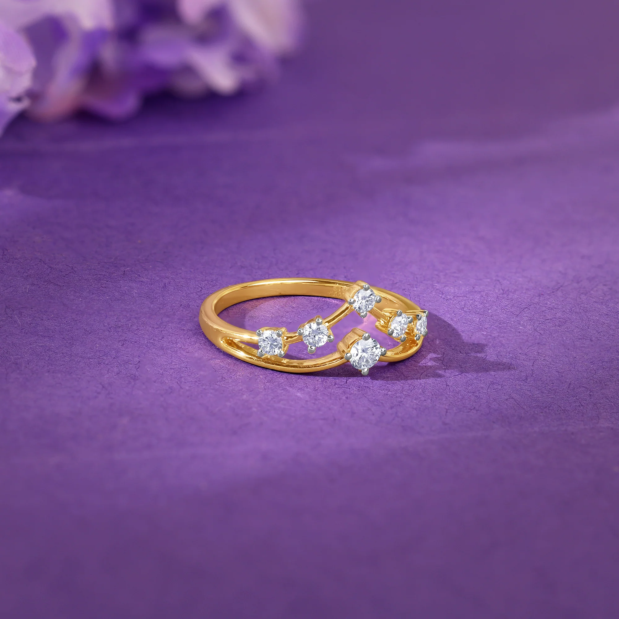 Gold Solara Lab Grown Diamond Ring - Image 2