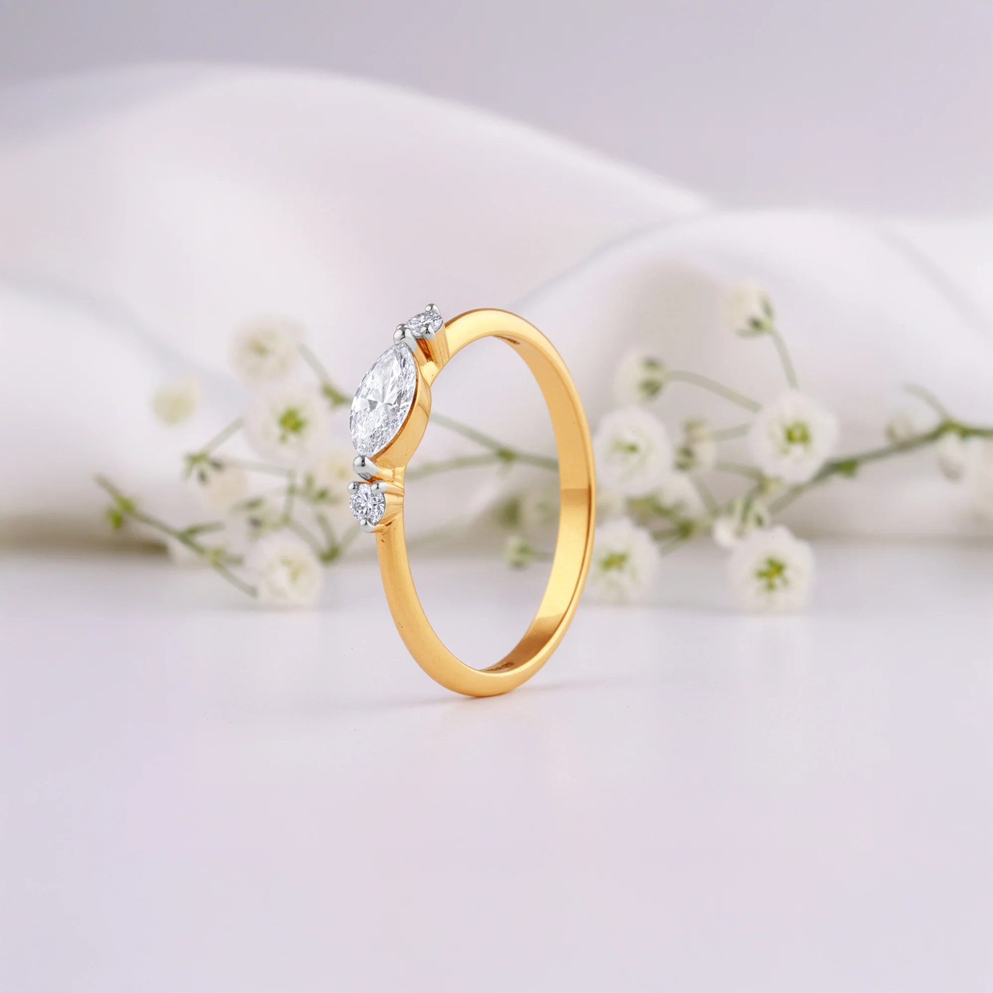 Gold Solara Oval Lab Grown Diamond Ring - Image 2