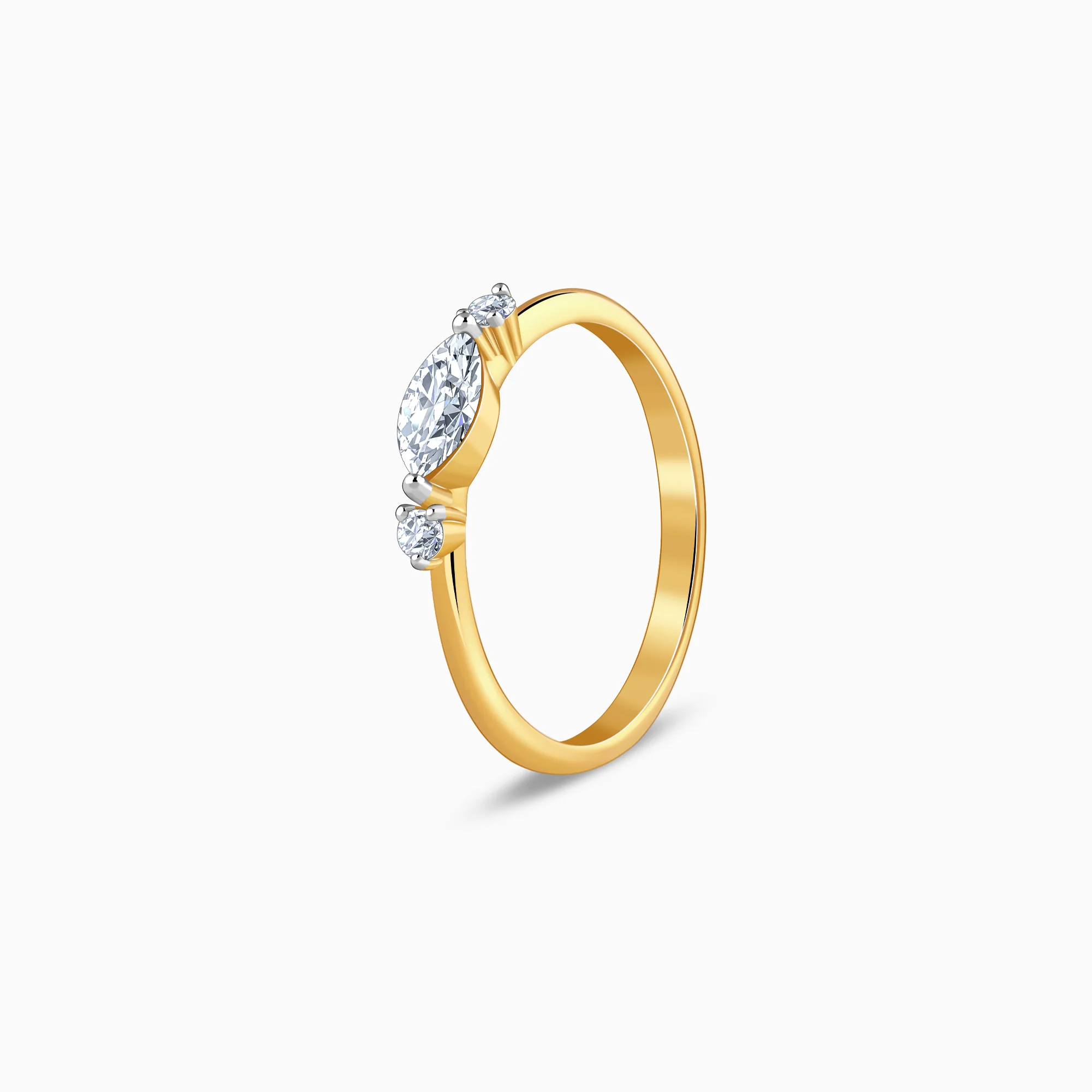 Gold Solara Oval Lab Grown Diamond Ring - Image 4