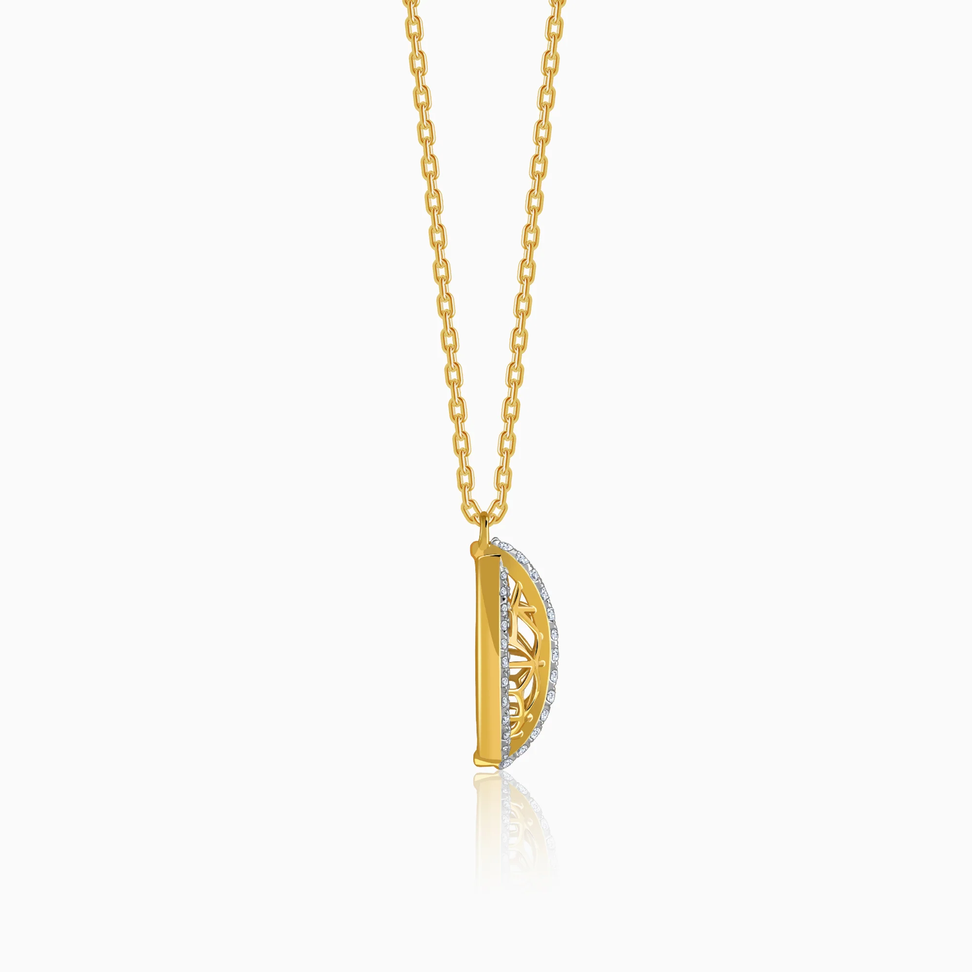 Gold Solene Tear Lab Grown Diamond Pendant - Image 5