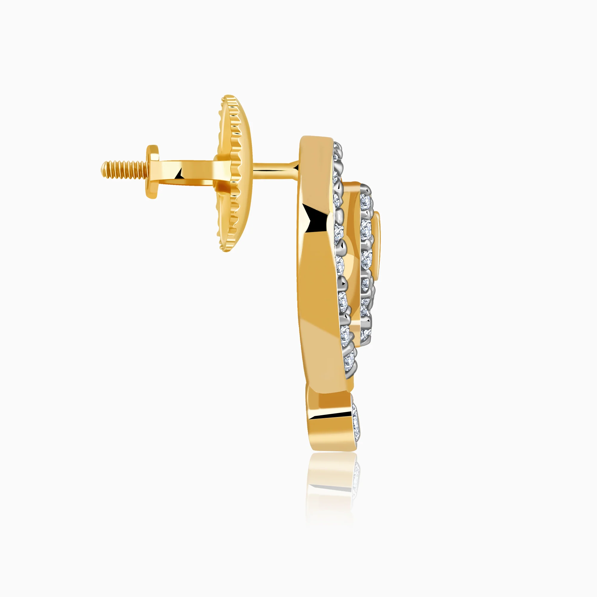 Gold Sparkling Netra Lab Grown Diamond Studs - Image 5