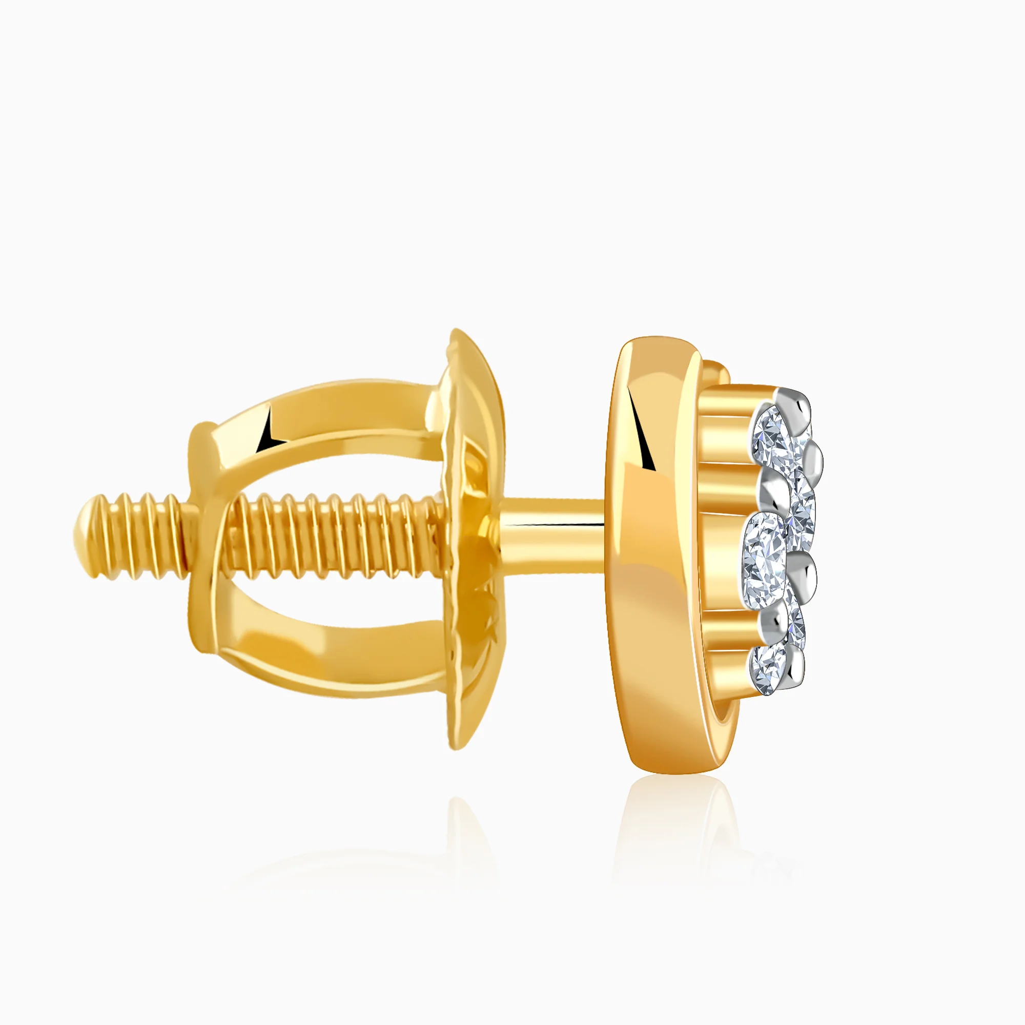 Gold Sphere Lab Grown Diamond Studs - Image 5