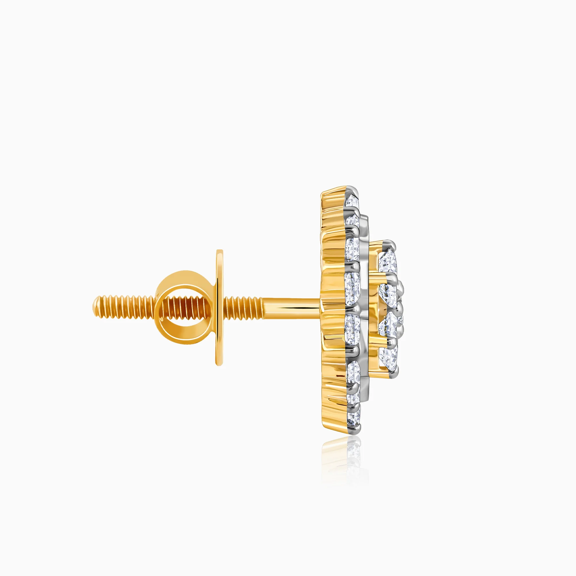 Gold Spring Diamond Studs - Image 5