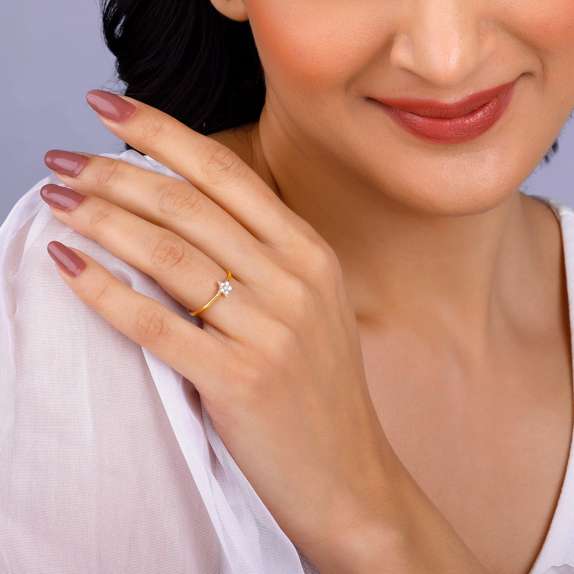 Gold Star Constellation Diamond Ring - Image 3