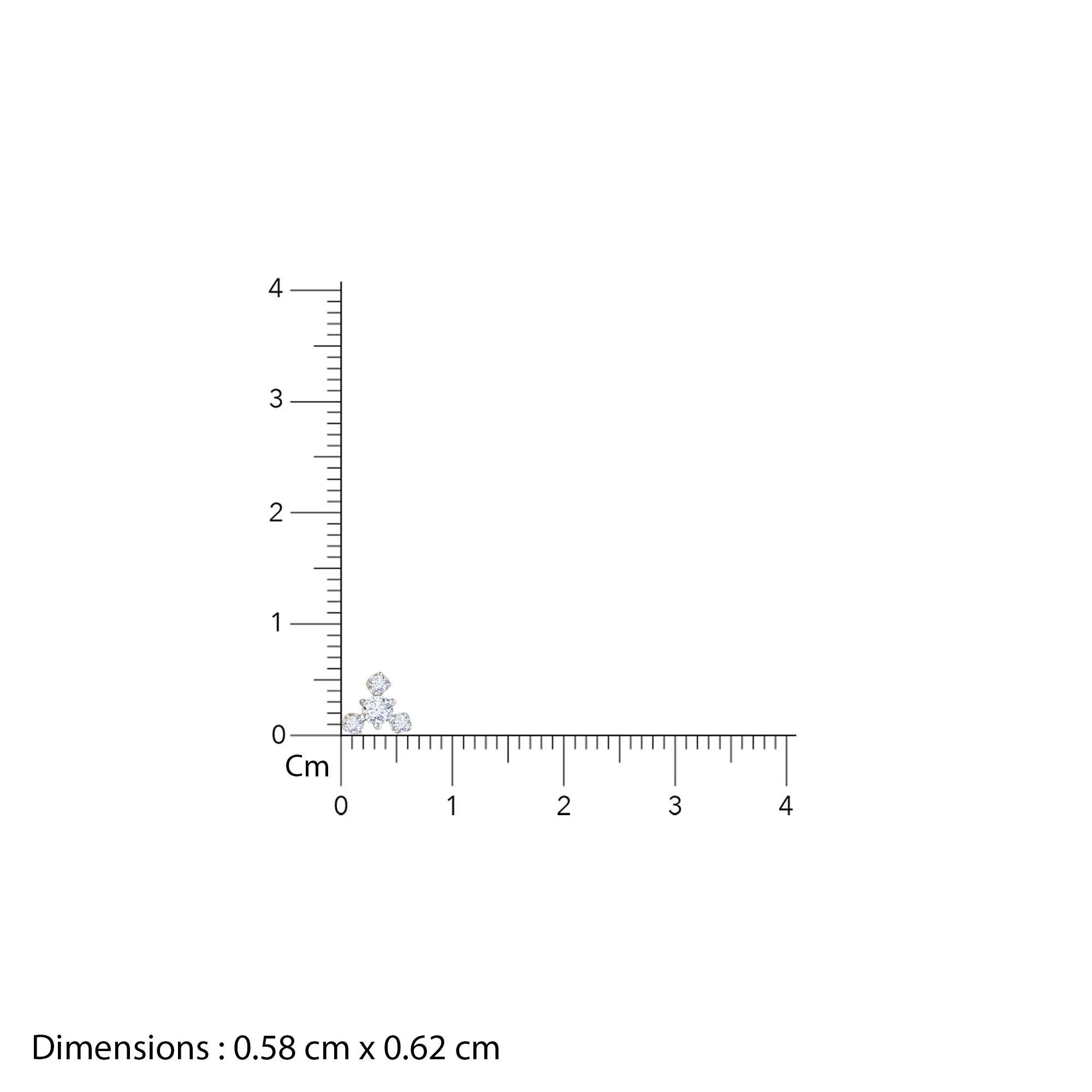 Gold Starlit Lab Grown Diamond Nosepin - Image 6