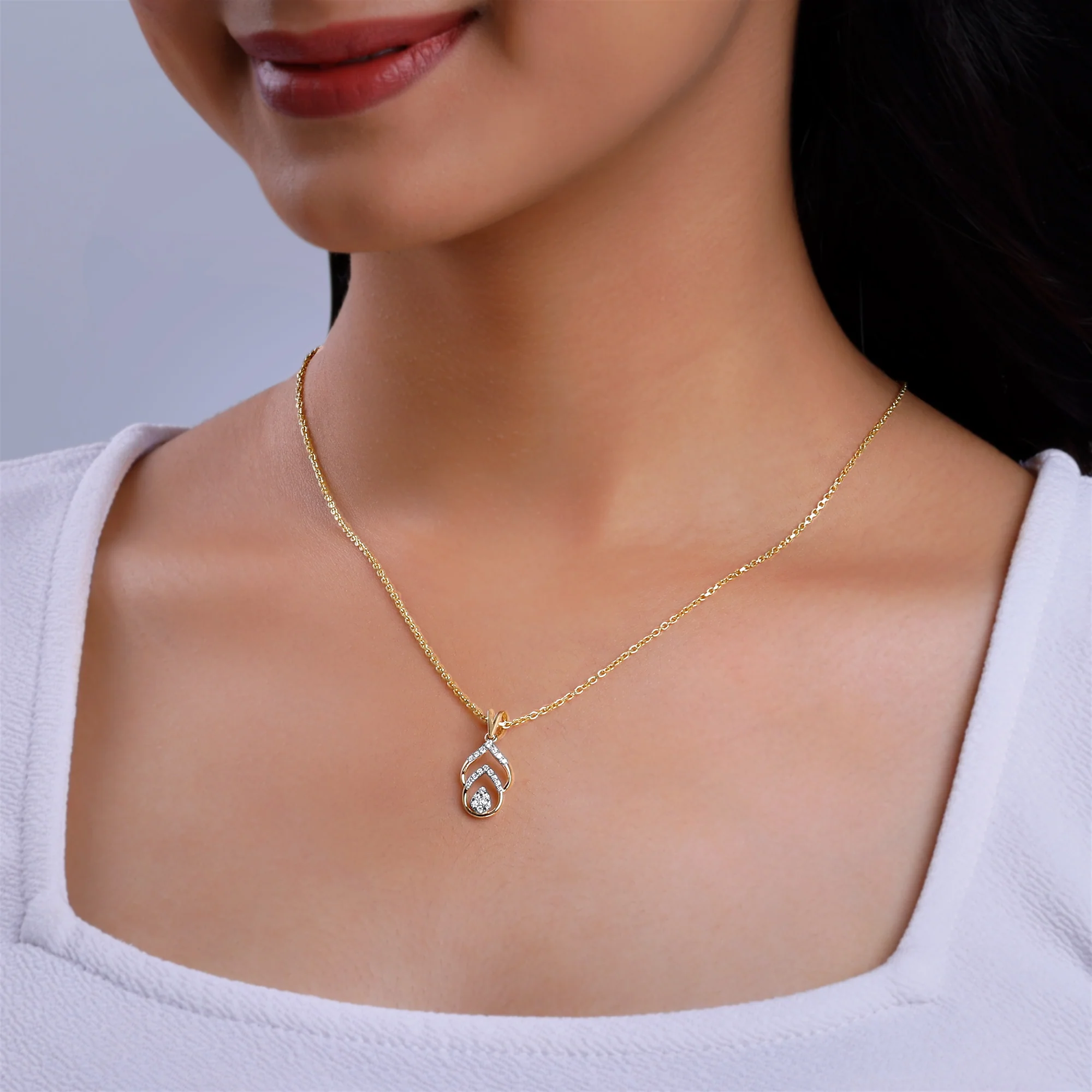 Gold Starry Whisper Diamond Pendant - Image 3