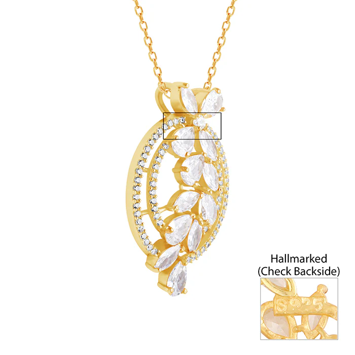 The White Periwinkle Pendant With Link Chain - Image 3