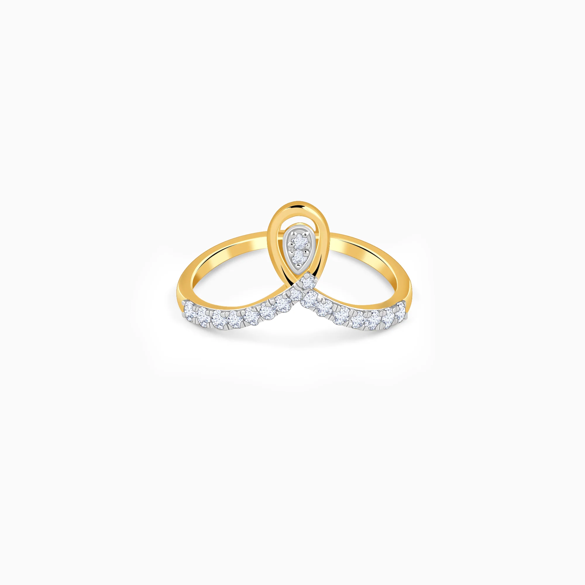 Gold Stylish Glow Lab Grown Diamond Ring