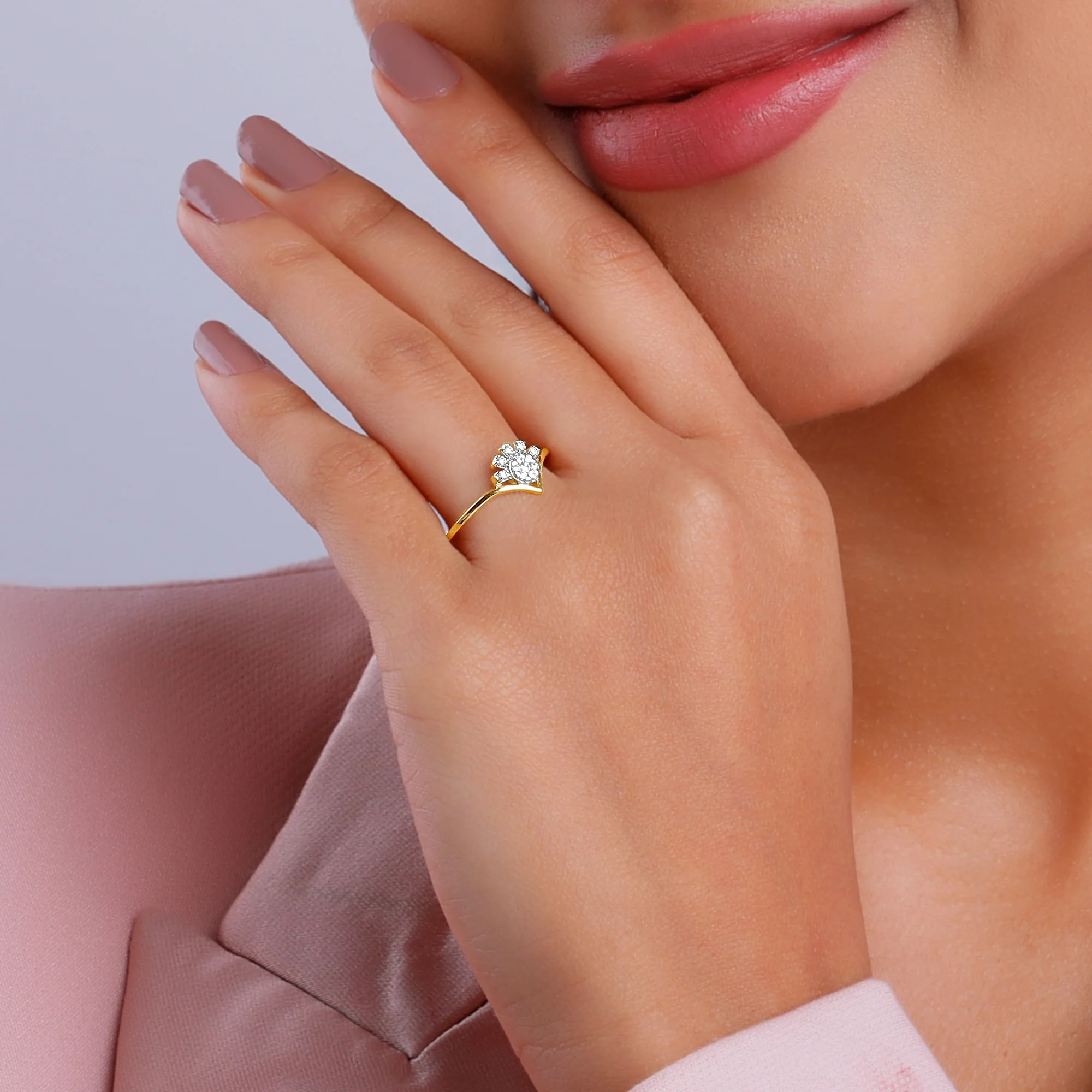 Gold Sunshine Diamond Ring - Image 3