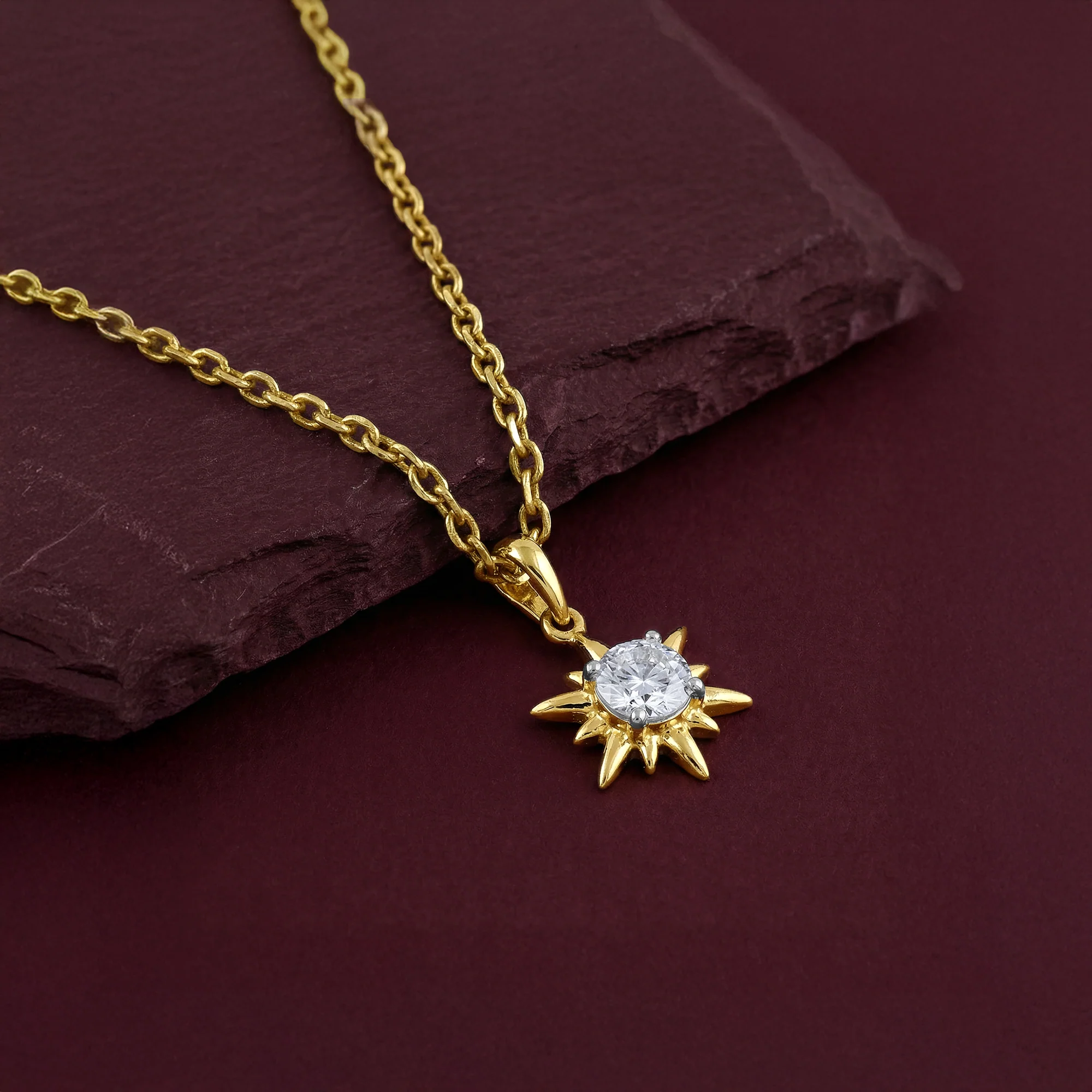 Gold Sunshine Dream Lab Grown Diamond Pendant - Image 2