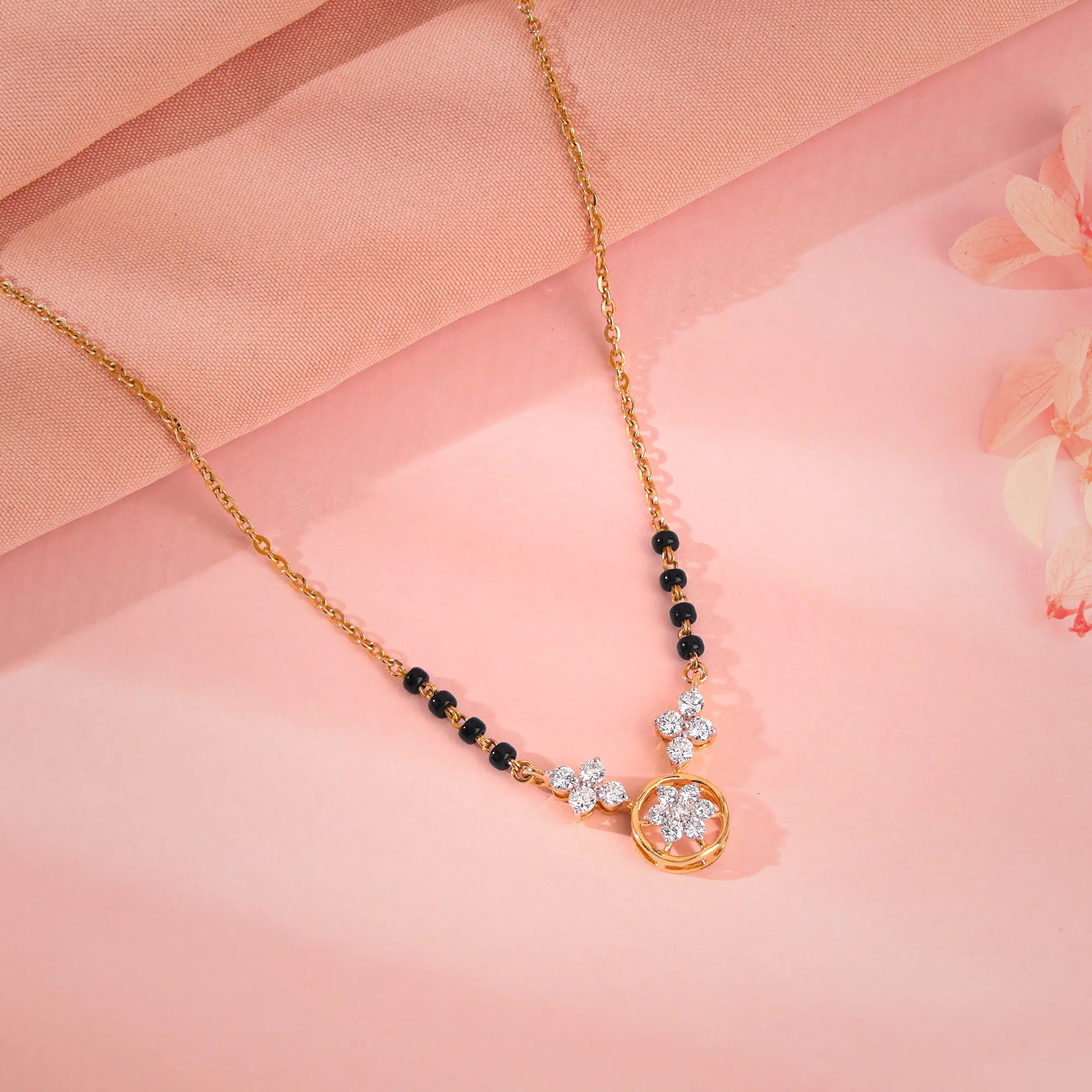 Gold Swapna Lab Grown Diamond Mangalsutra - Image 2