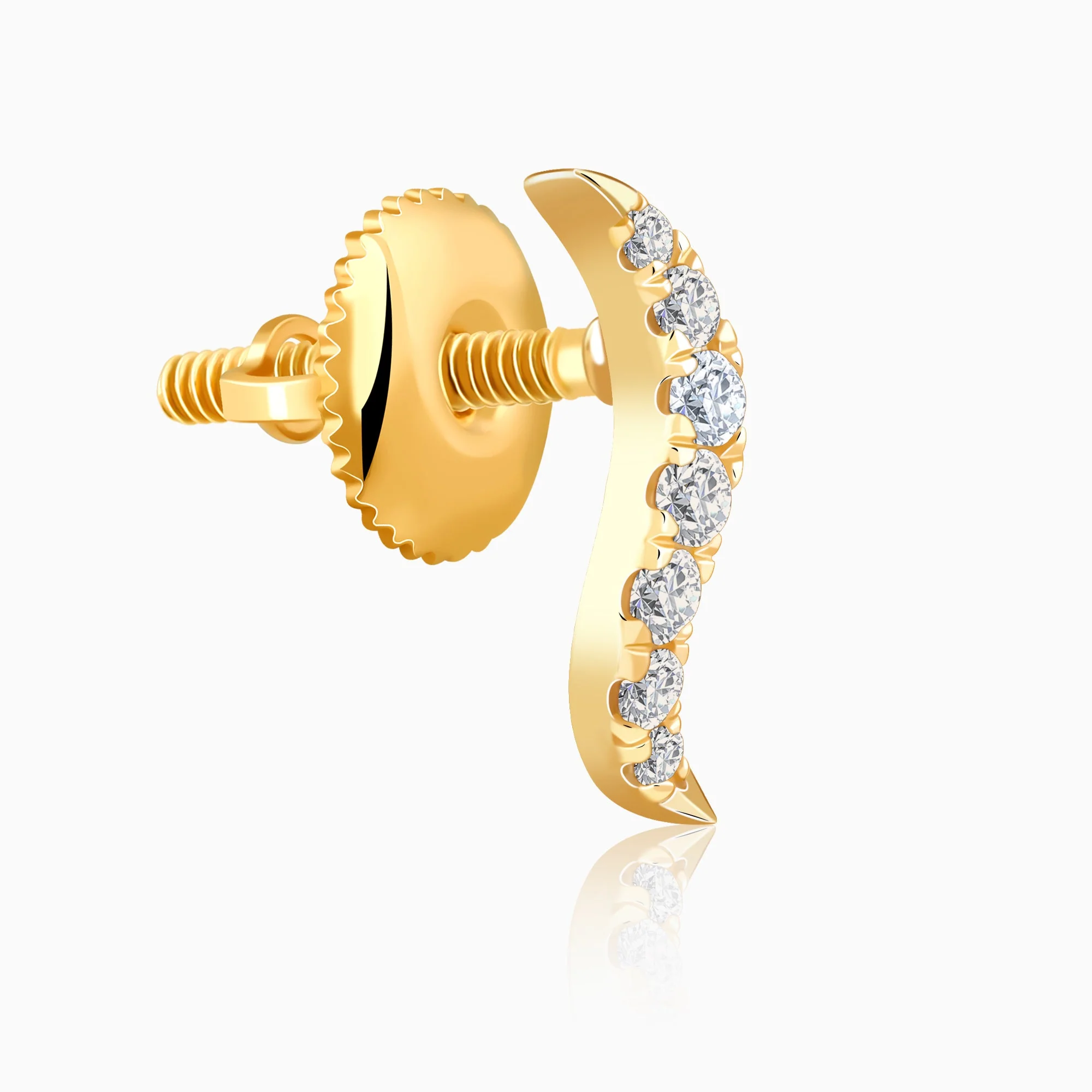 Gold Sway Lab Grown Diamond Studs - Image 4