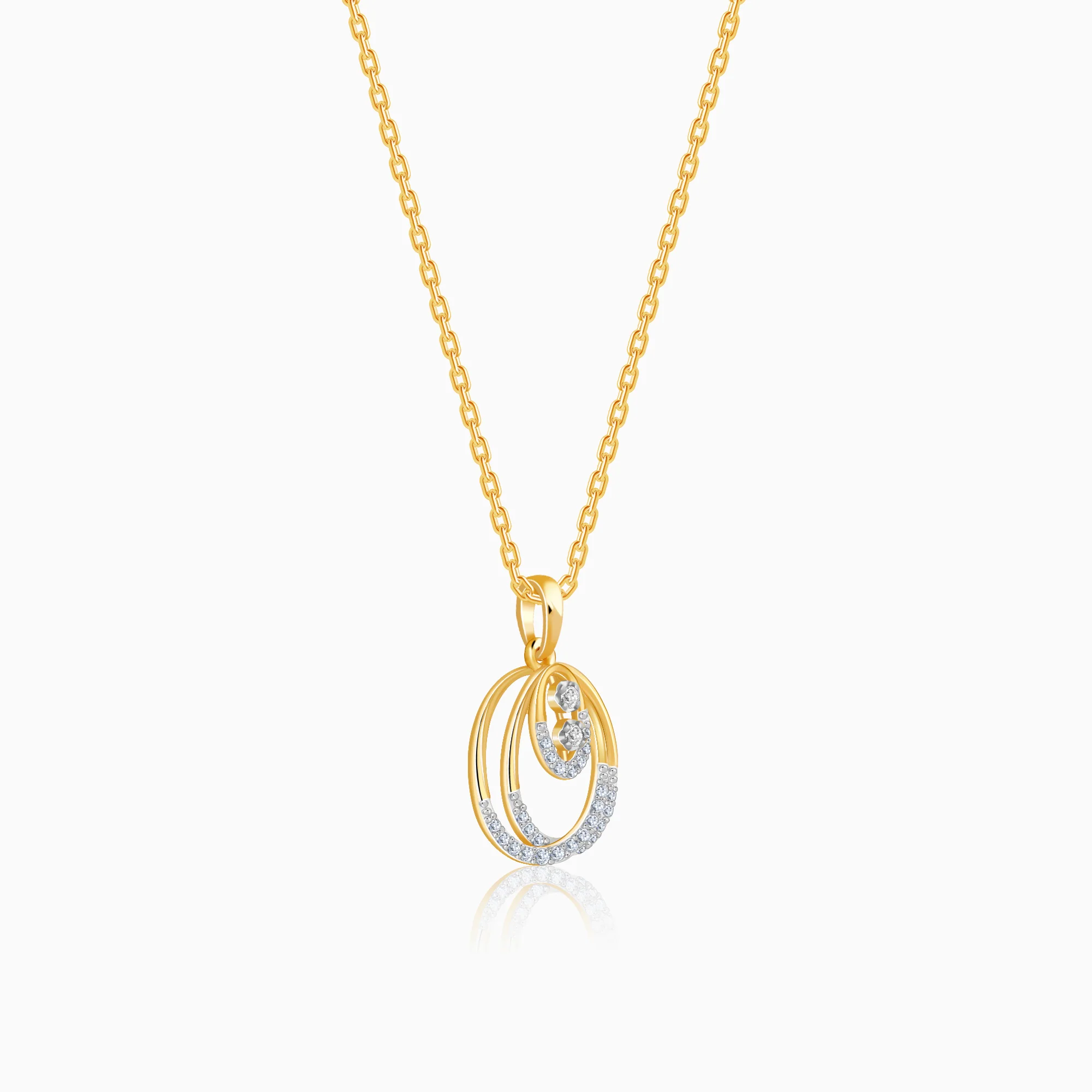 Gold Tangle Lab Grown Diamond Pendant - Image 4