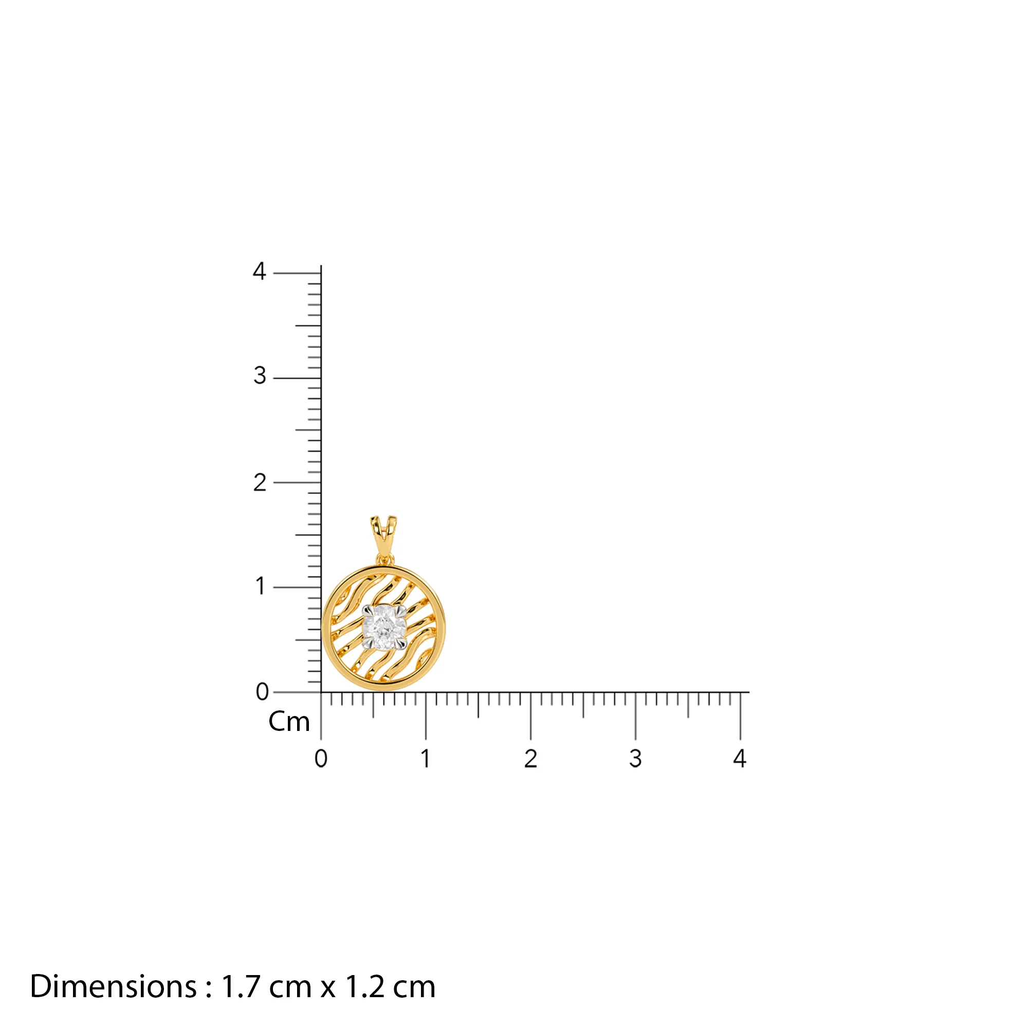 Gold Threaded Orbit Lab Grown Diamond Pendant - Image 6